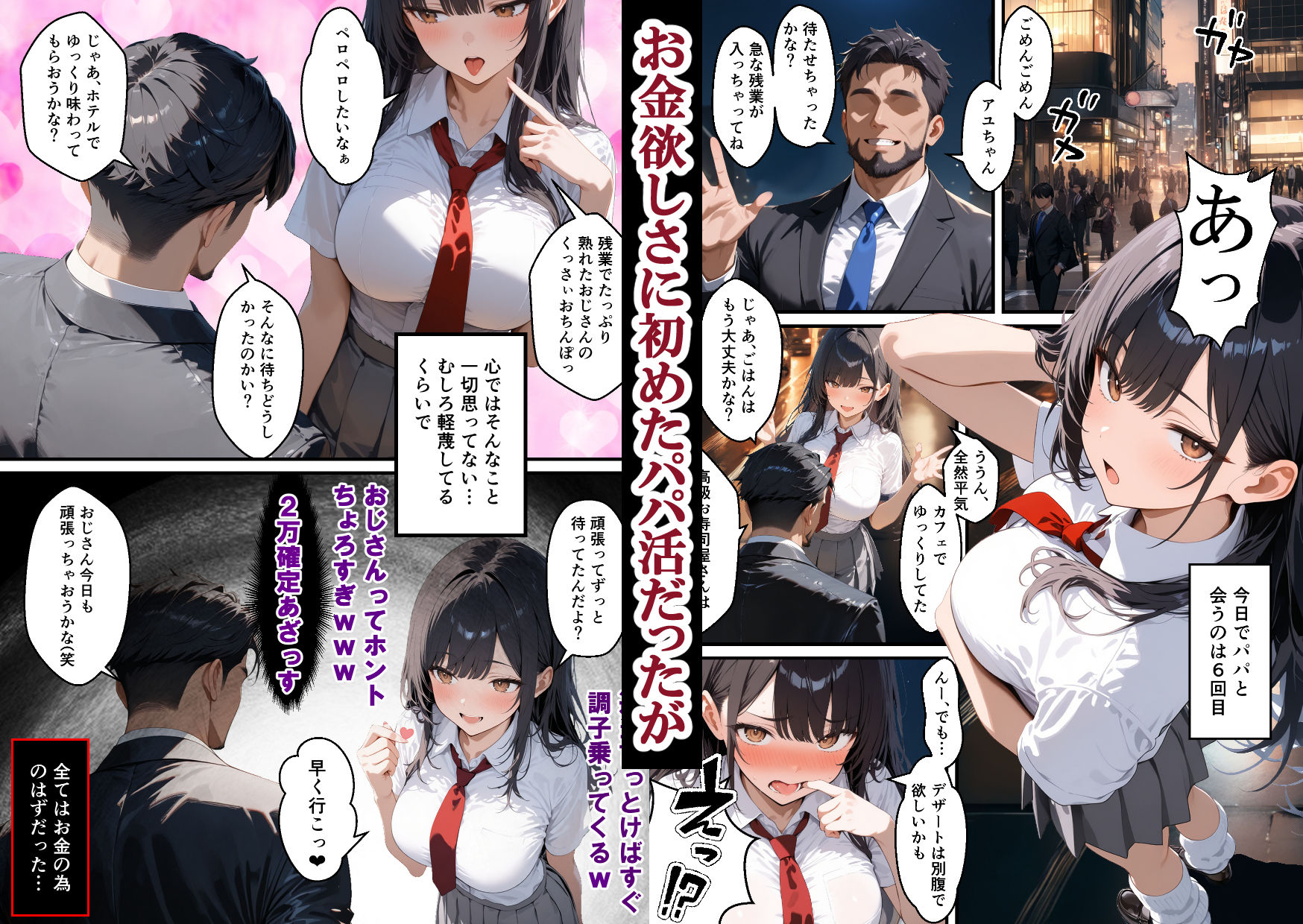 実はむっつりすけべなクールJKがパパ活でちんぽに完落ちするまでの話 - サンプル画像 1