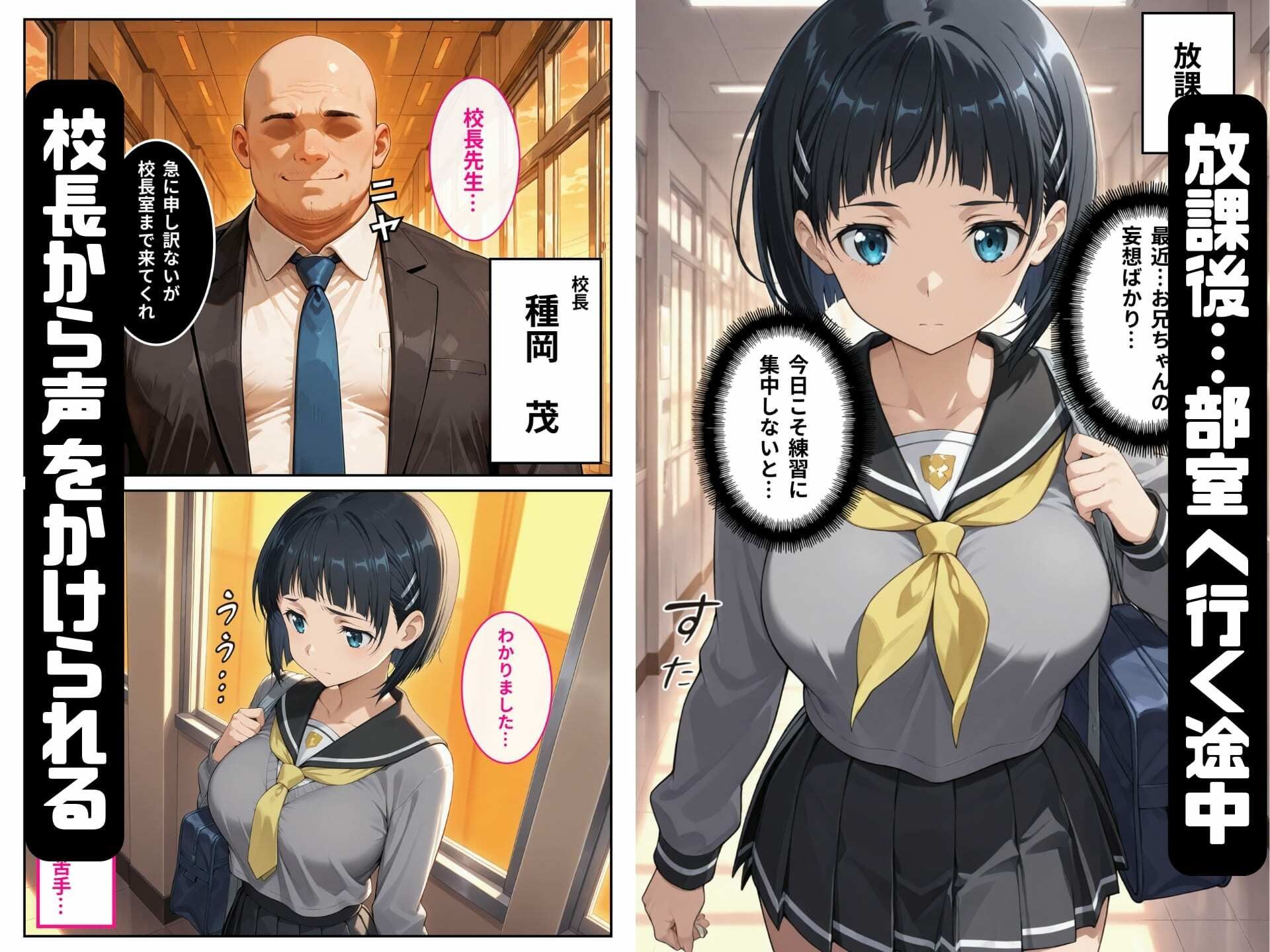 寝取られた直葉-校長のちんぽでメス堕ちする - サンプル画像 3