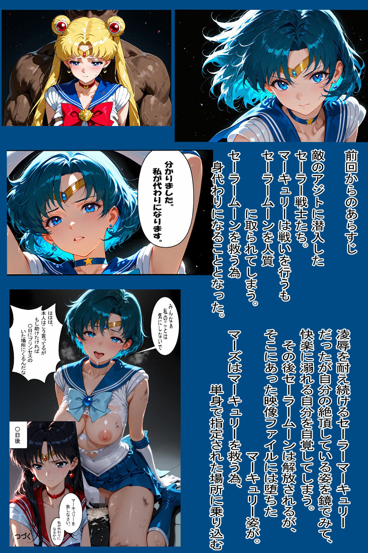 セーラー戦士敗北  仲間を助ける為だから - サンプル画像 1