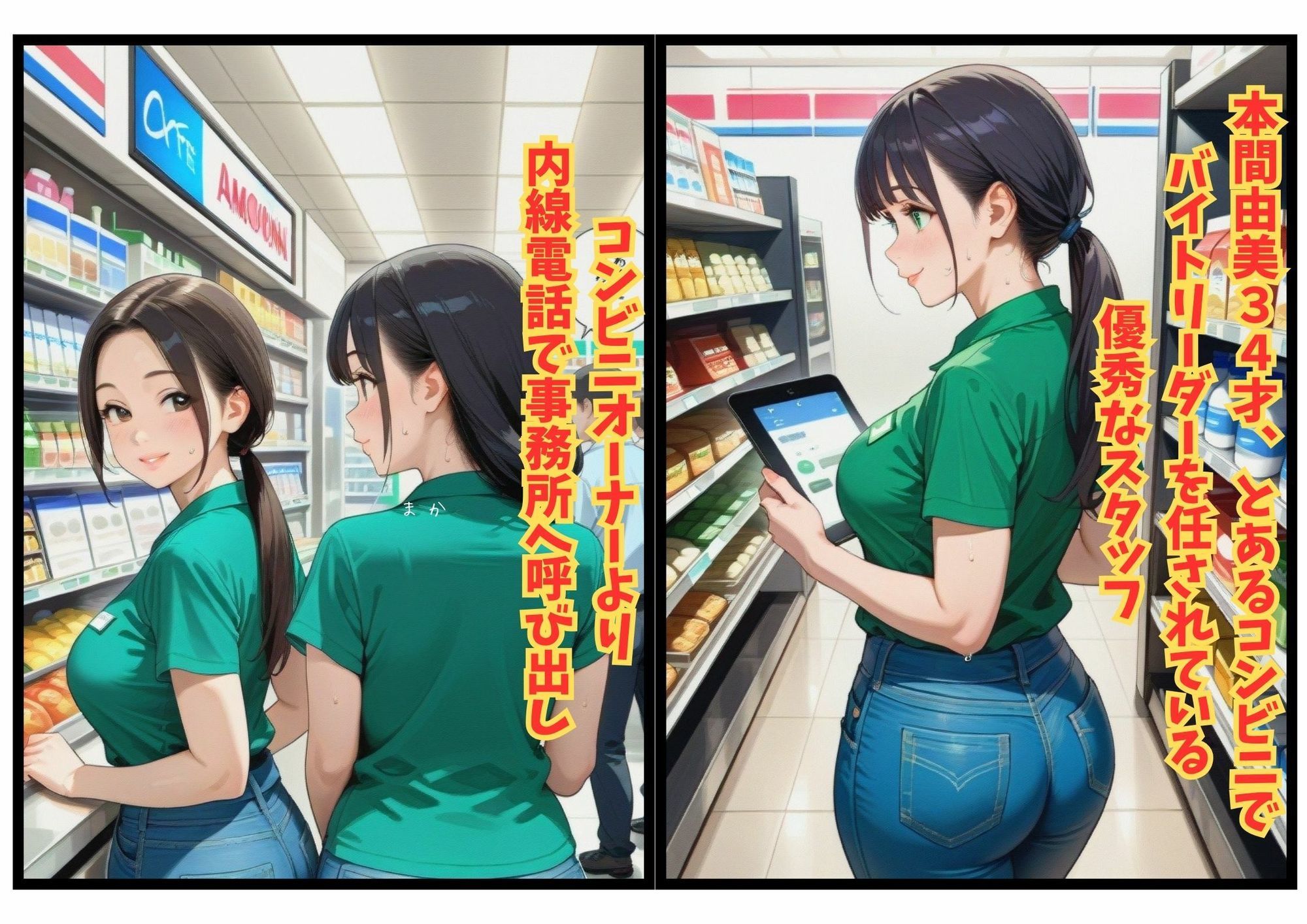 コンビニオーナーに弱みを握られた人妻バイトリーダー - サンプル画像 1