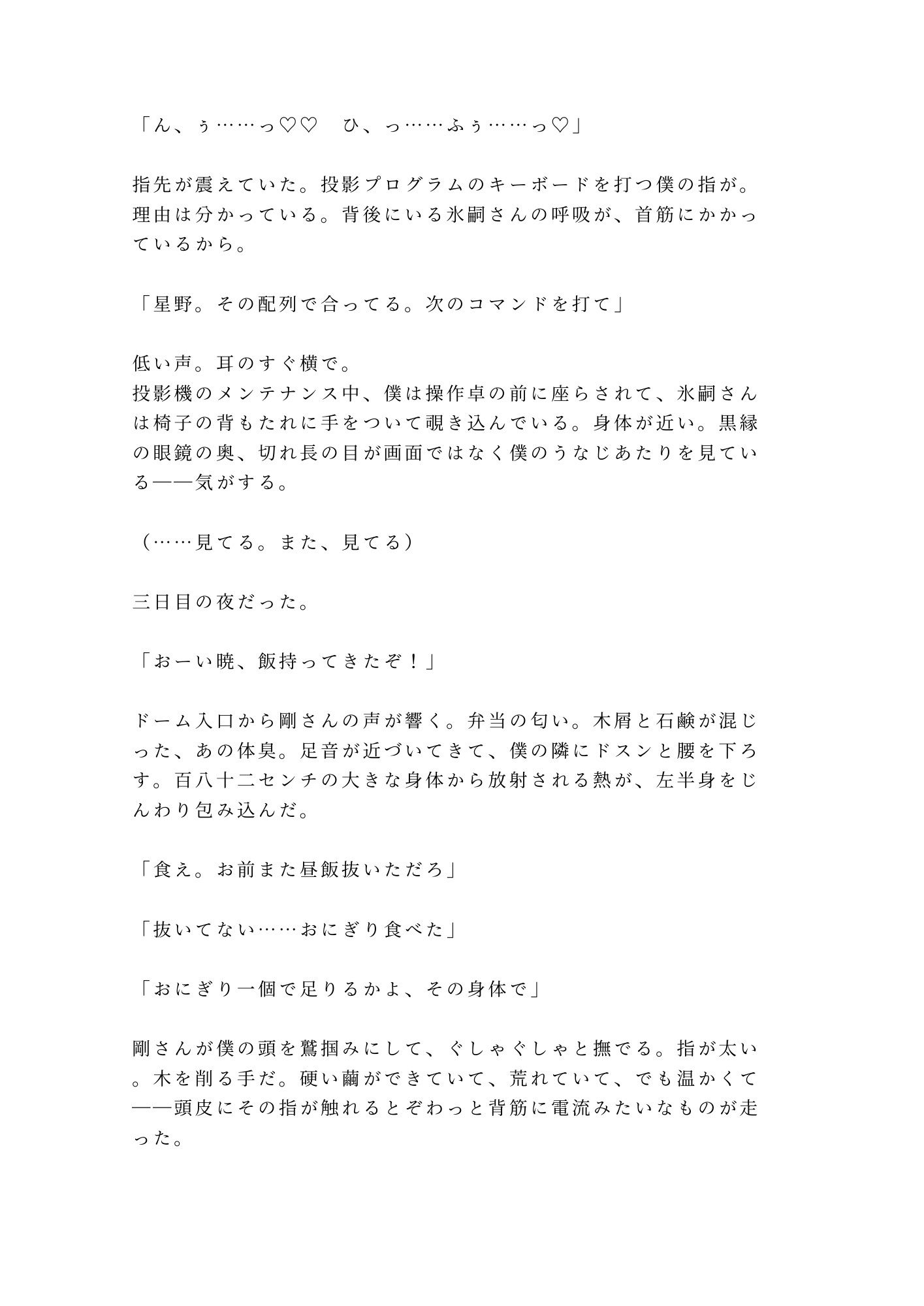 終末プラネタリウムで元ヤンの大工と無口な電気技師に星空の下で選ばせてもらえないカントボーイ - サンプル画像 2