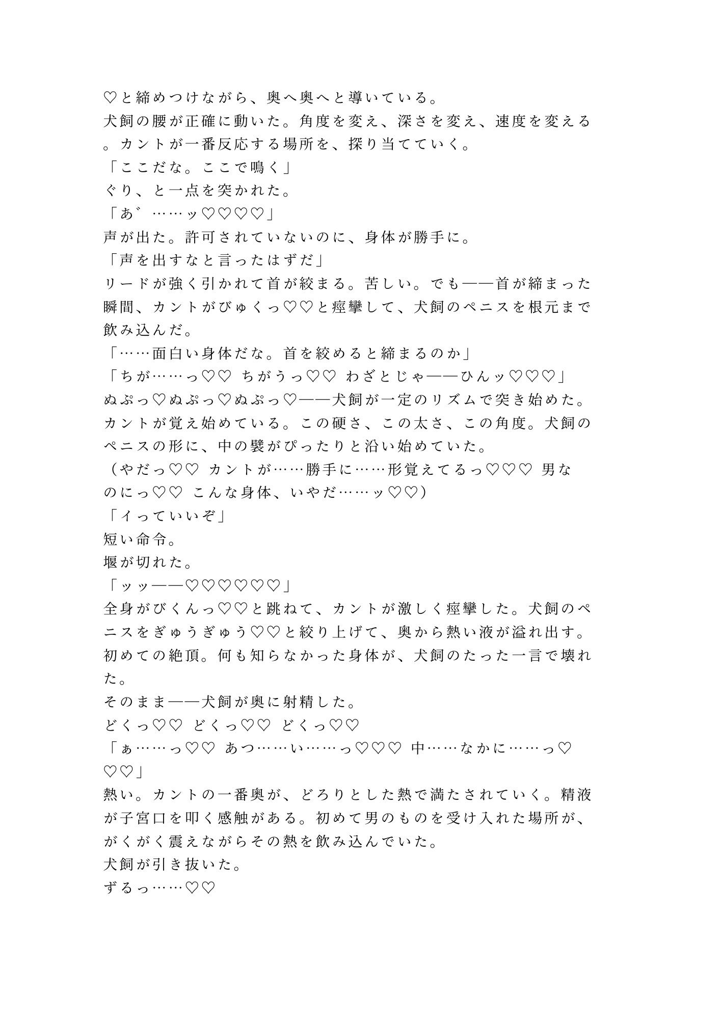 お座り――いい子だ  早朝の河川敷でドッグトレーナーに首輪を嵌められた散歩代行バイトのカントボーイが犬以下の躾で四回中出しされて雌犬に堕とされる話 - サンプル画像 6