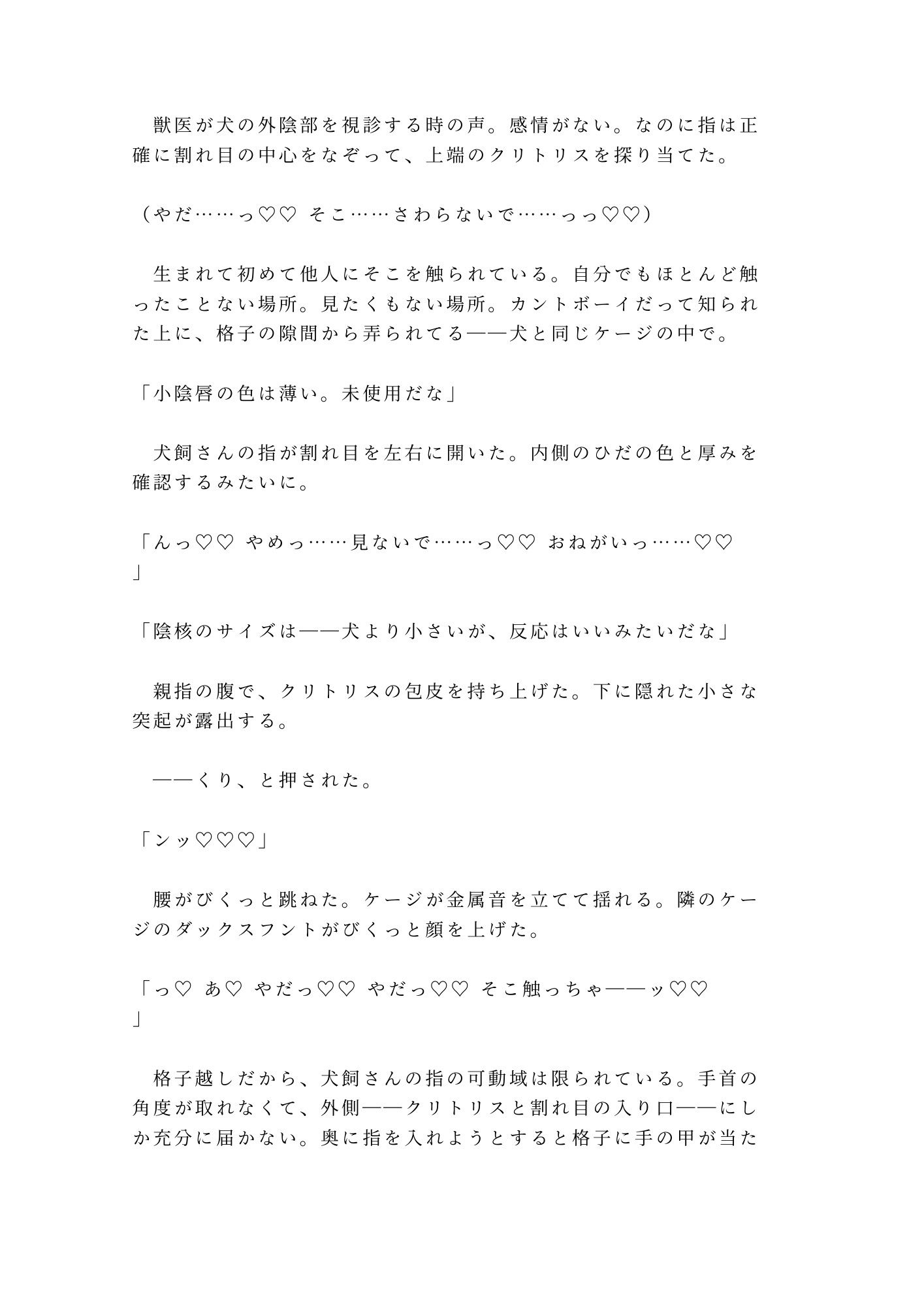 「ペットのモノを盗んだならペットとして償え」万引きバレたカントボーイが首輪とケージで犬扱いされ三回中出しで雌ペットに堕ちる話 - サンプル画像 6