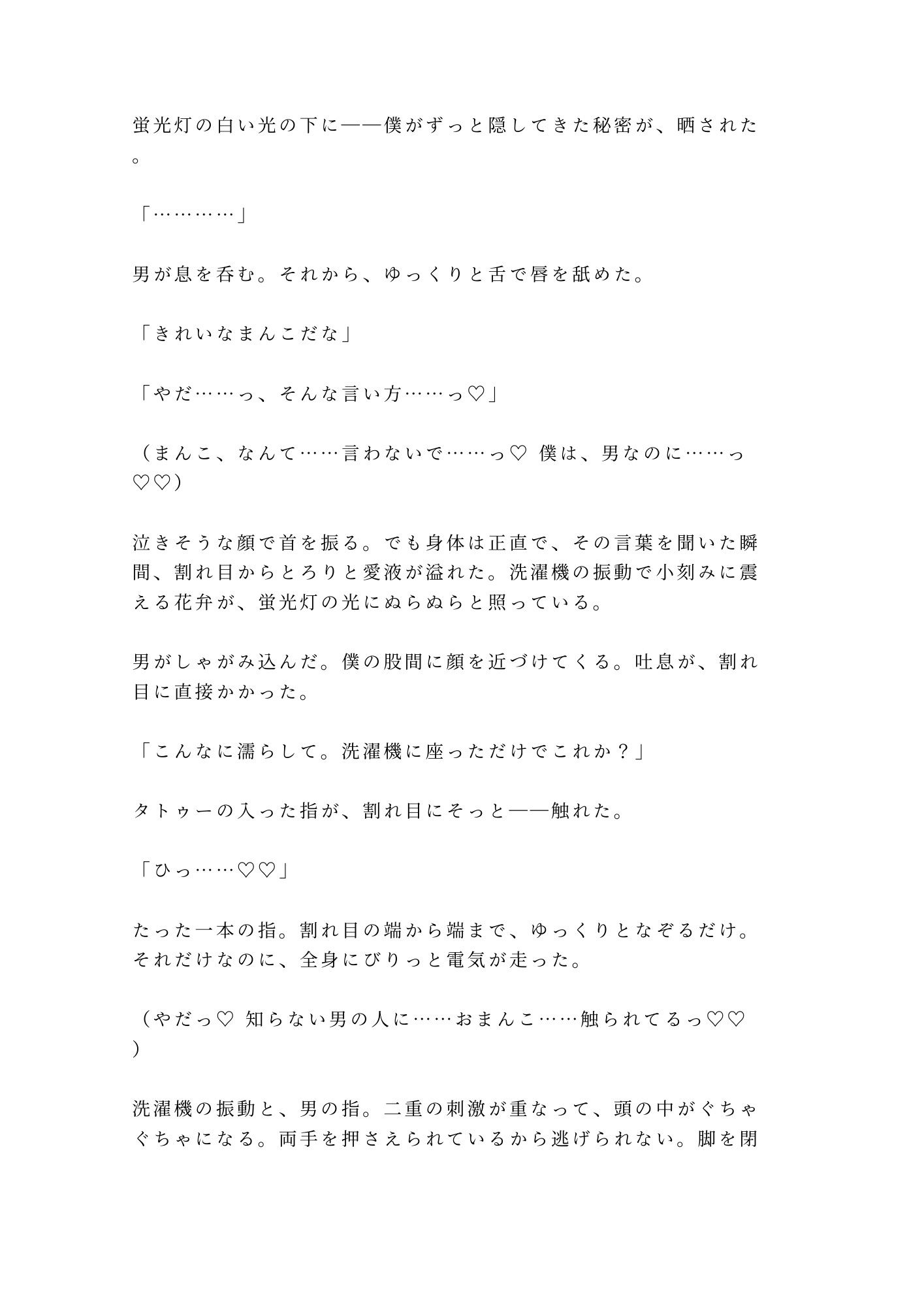 「お前、毎週この時間に来るよな」午前3時のコインランドリーで鍵をかけられパンツの染みからカントがバレた僕は洗濯機の振動で処女を散らされて朝まで五発中出しされた話 - サンプル画像 6