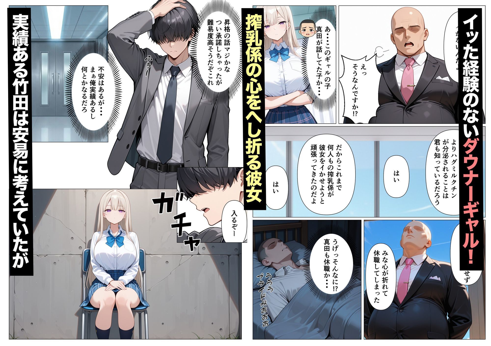 神乳ダウナーギャルの専属搾乳係に選ばれたのは僕でした - サンプル画像 3