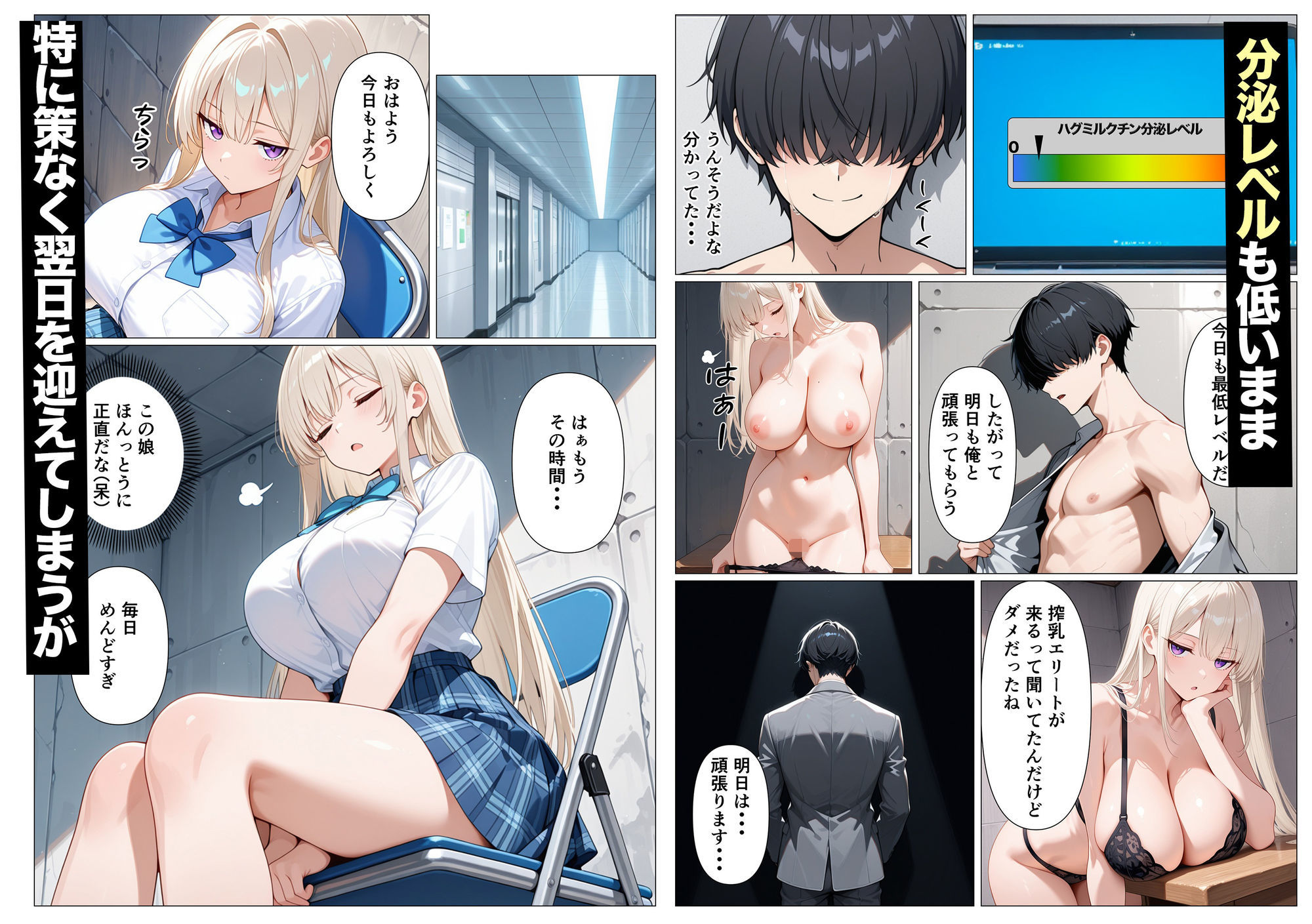 神乳ダウナーギャルの専属搾乳係に選ばれたのは僕でした - サンプル画像 5