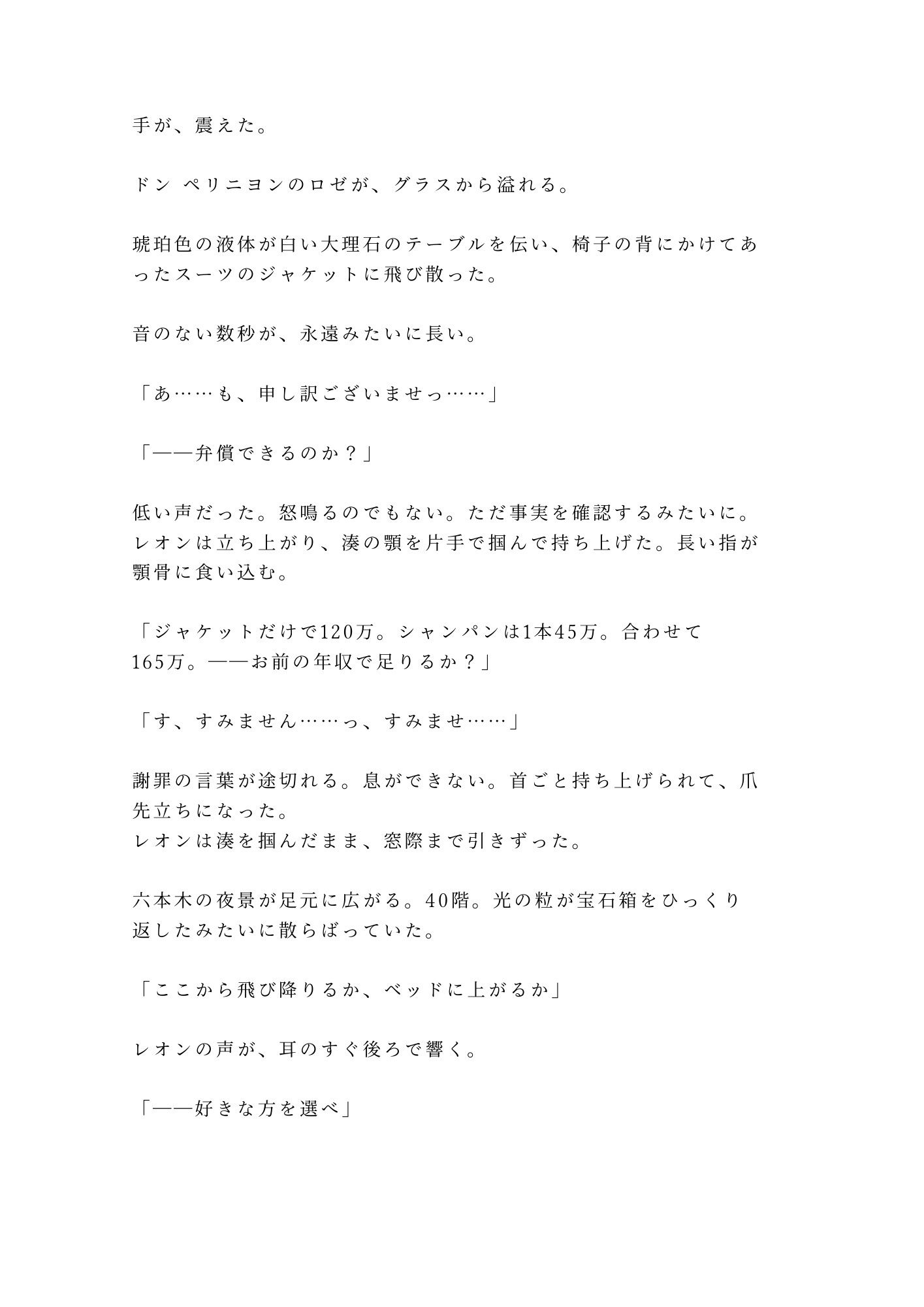 「弁償できるのか？」六本木最上階で御曹司にカントを暴かれたベルボーイが夜景の前で三回中出しされる話 - サンプル画像 3
