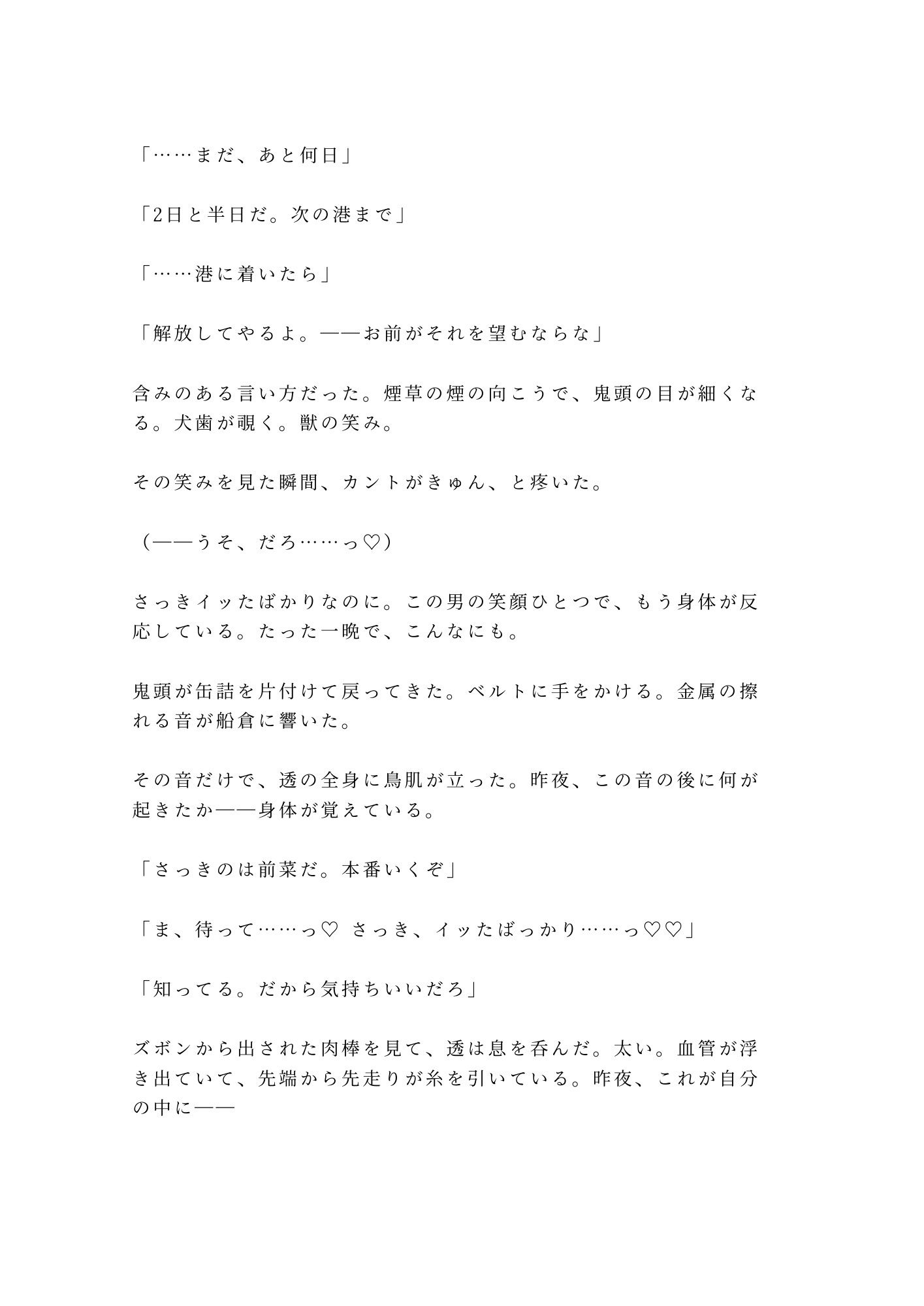 【監禁×拘束×中出し】貨物船の船底で密輸ブローカーに見つかった密航者が「お前は俺の積荷だ」と3日間ロープで繋がれカントを犯●れ尽くす話 - サンプル画像 9
