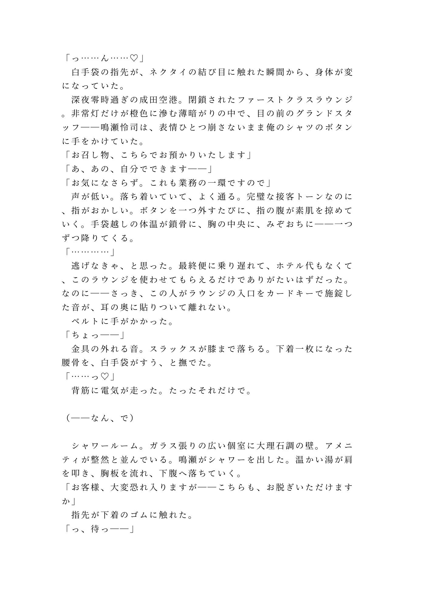 最終便は出ました――深夜の国際線ラウンジでグランドスタッフに敬語のまま四回中出しされたカントボーイが朝便まで壊される話 - サンプル画像 2