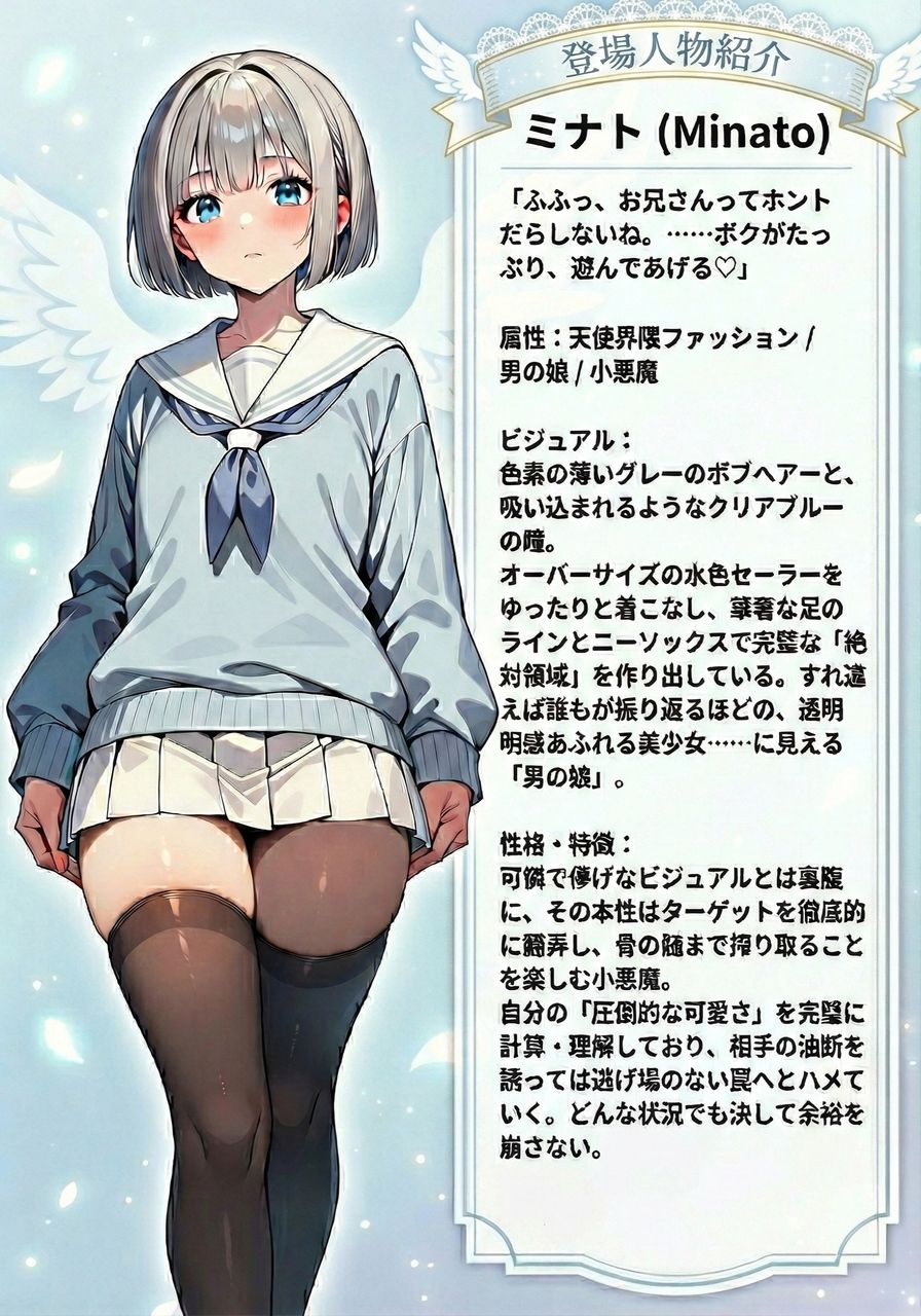 天使界隈男の娘の甘い罠 - サンプル画像 1