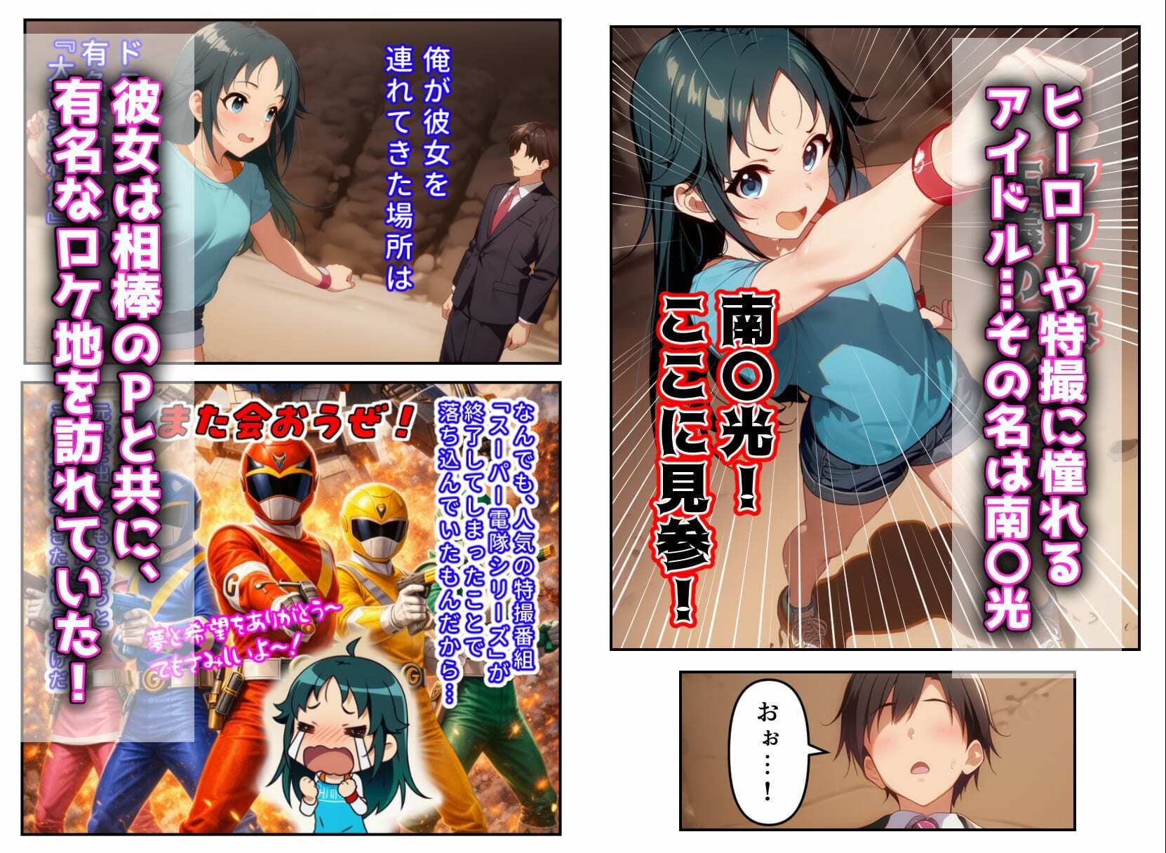 発情アイドルとペロリストP。 ヒーロー目指してエッチな改造手術 - サンプル画像 2