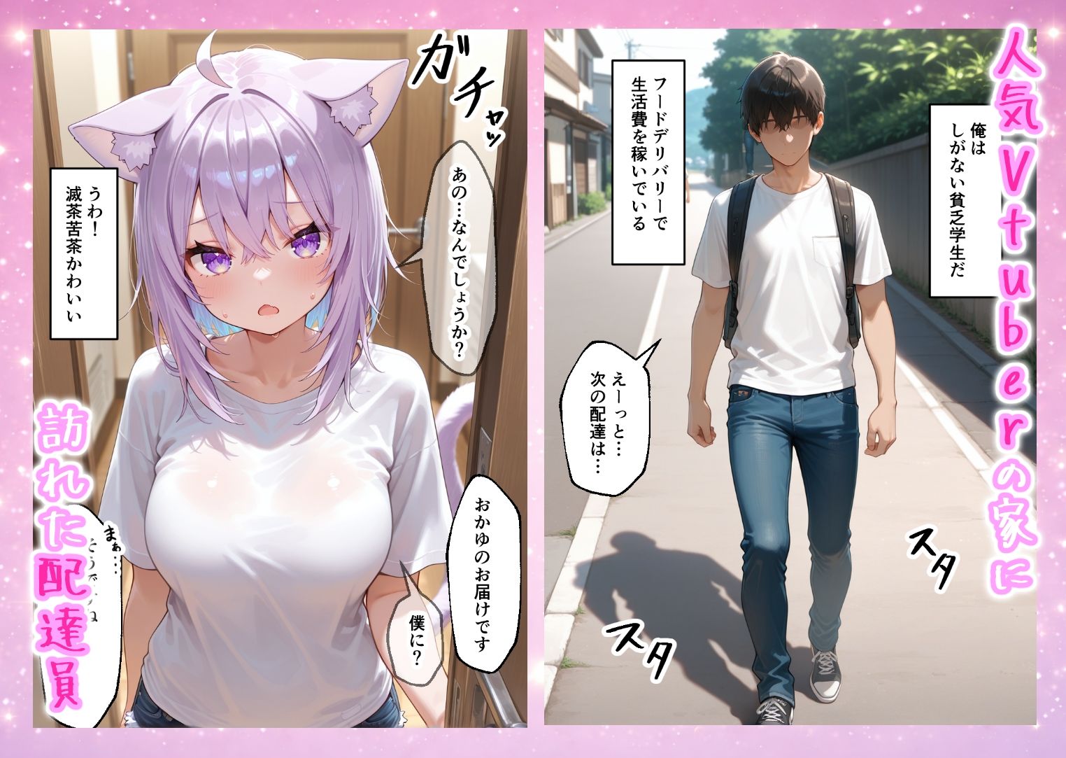 おかにゃん編-推しのVtuberとナマえっち 配信中に喘ぎ声 たっぷり中出し - サンプル画像 1