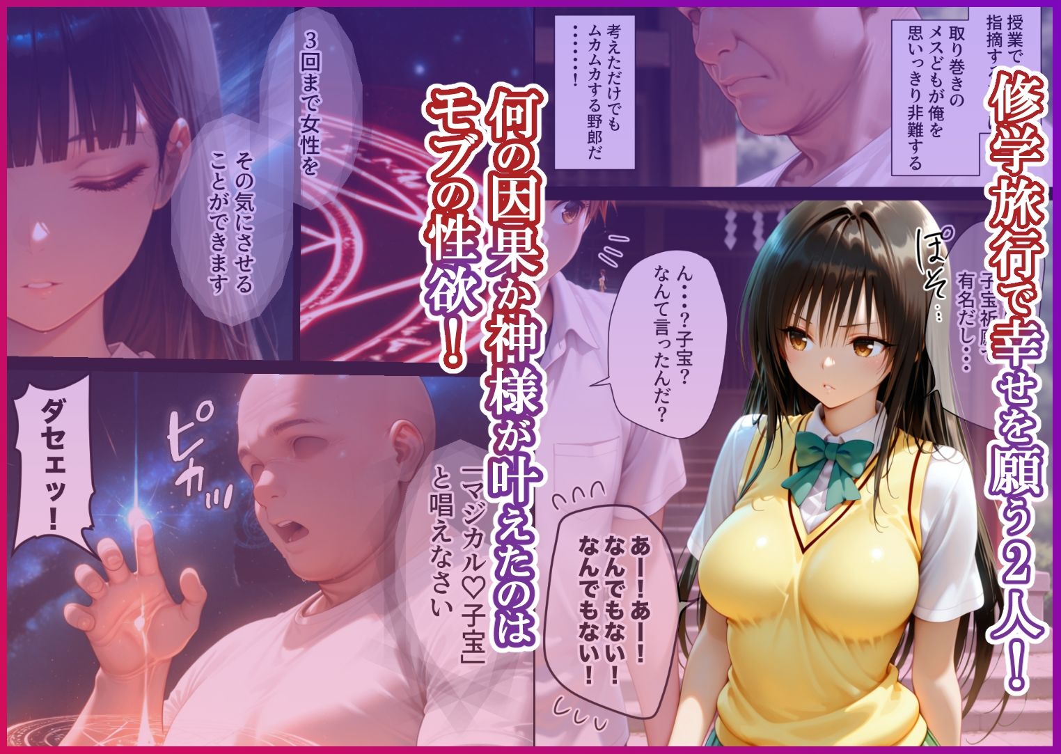 淫紋によって快楽 何度もイかされ寝取られる 古○川編 - サンプル画像 1