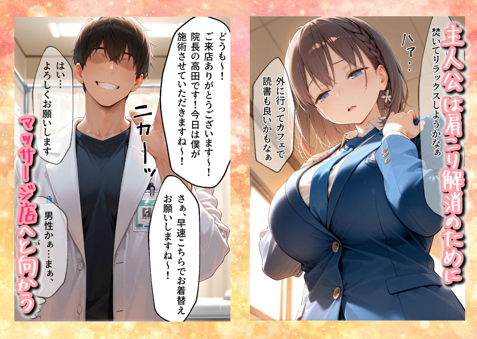 媚薬入りアロマで子宮にキス「先生、これってマッサージですか？」無謀にもイかされまくる話〜巨乳女子〇生編〜 - サンプル画像 1