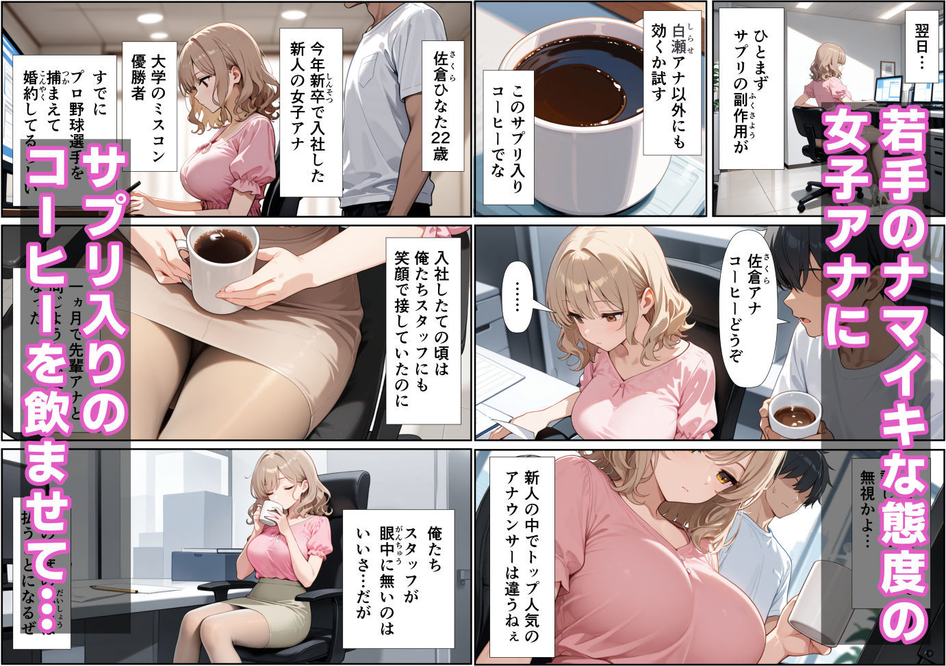 局内トップ人妻女子アナが俺の上で腰振りハーレム 〜雑用ADが3人を楽チン肉便器化〜 - サンプル画像 5