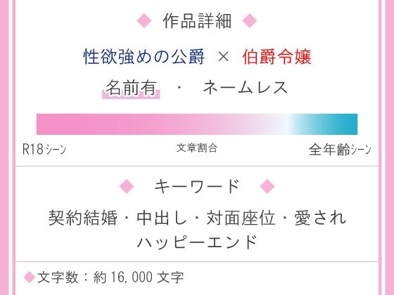 変態公爵との結婚から逃れる為、適当に求婚したら性欲の強い公爵様に溺愛えっちされました - サンプル画像 1