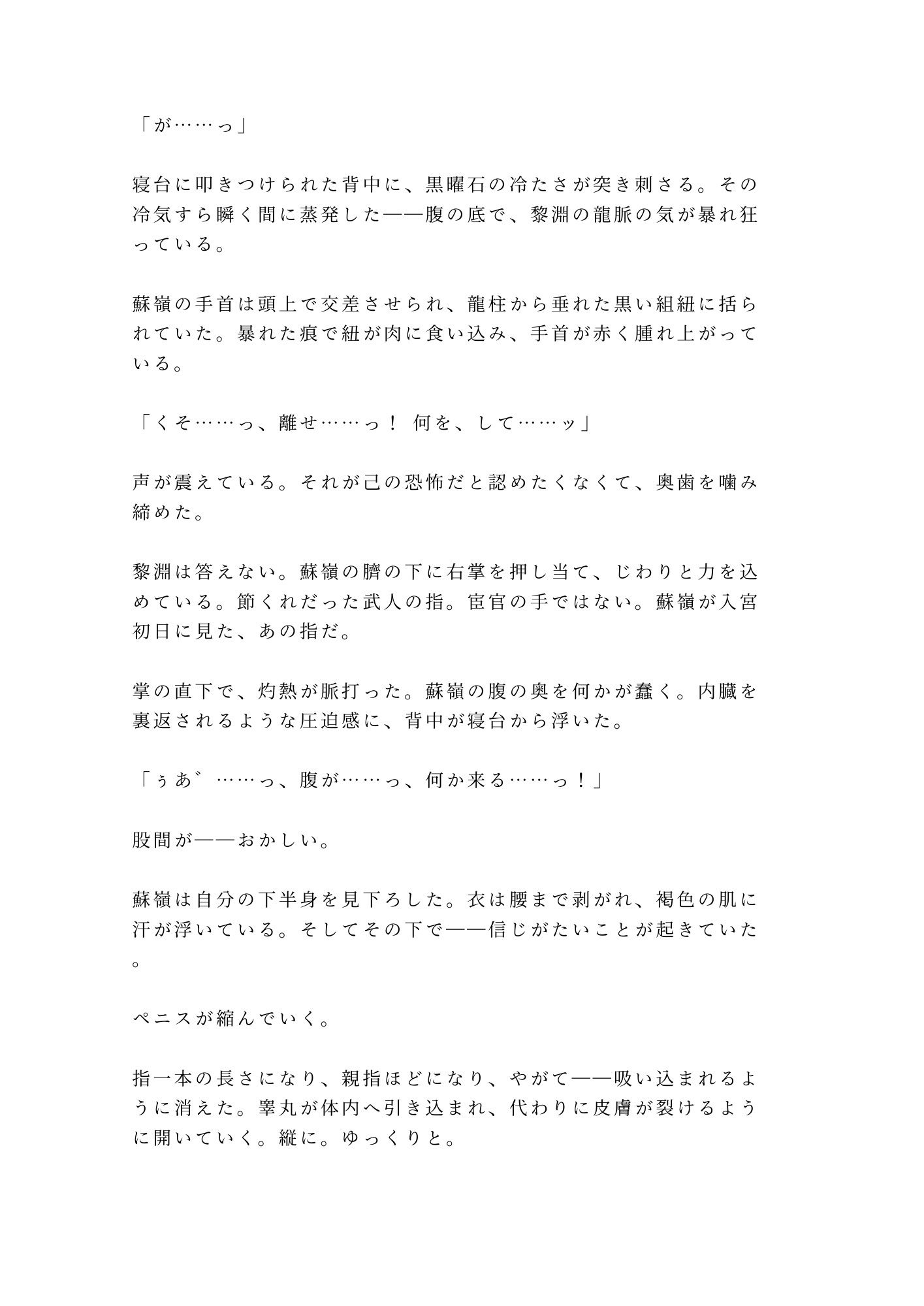 後宮に男として潜り込んだカントが皇帝直属の宦官長に初夜で暴かれ「去勢の必要がないな」と龍の寝台で飼われる話 - サンプル画像 2
