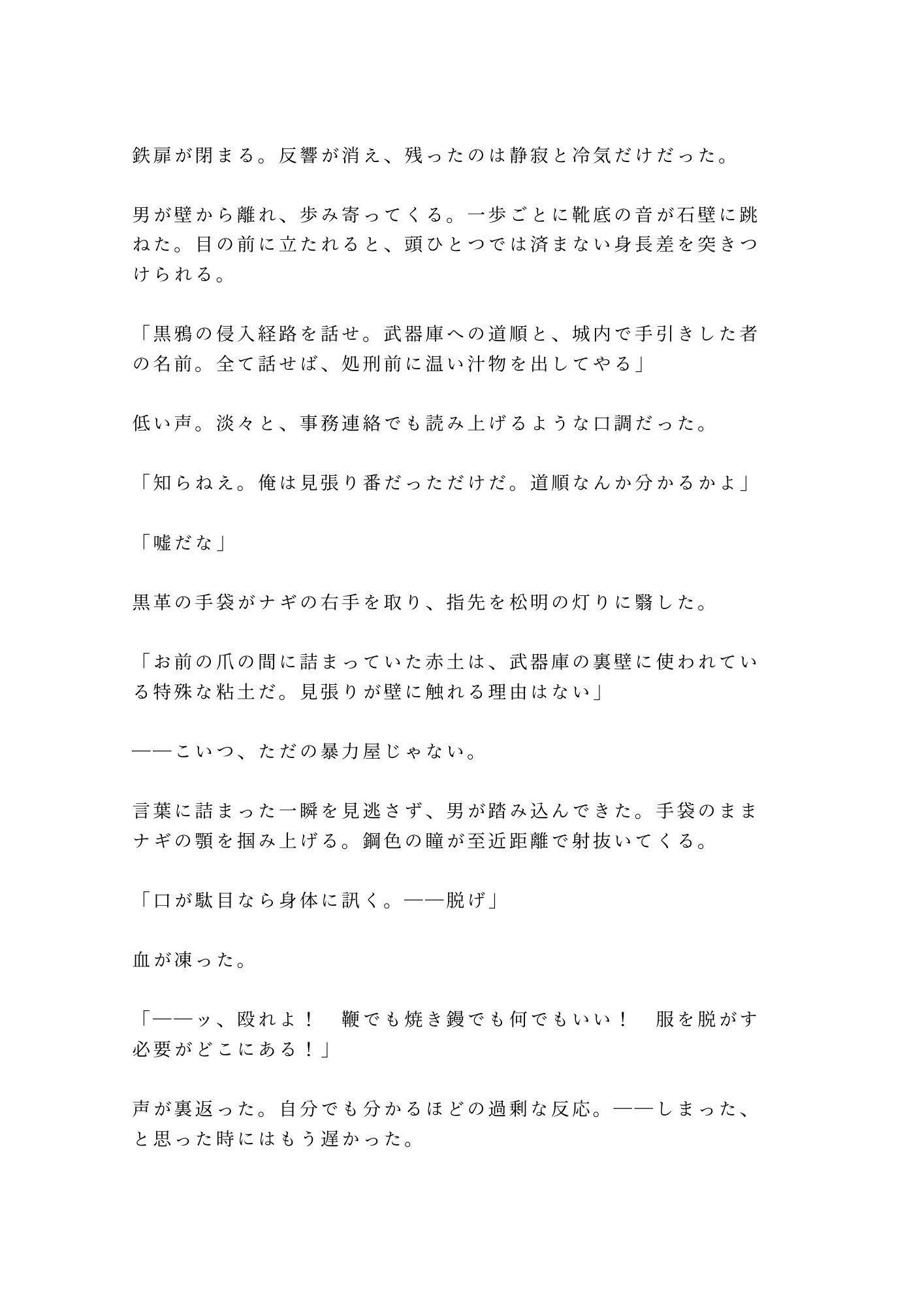 処刑台に送られるはずだったカントの盗賊が「面白い身体をしているな」と国王直属の拷問官に地下牢で尋問される話 - サンプル画像 3