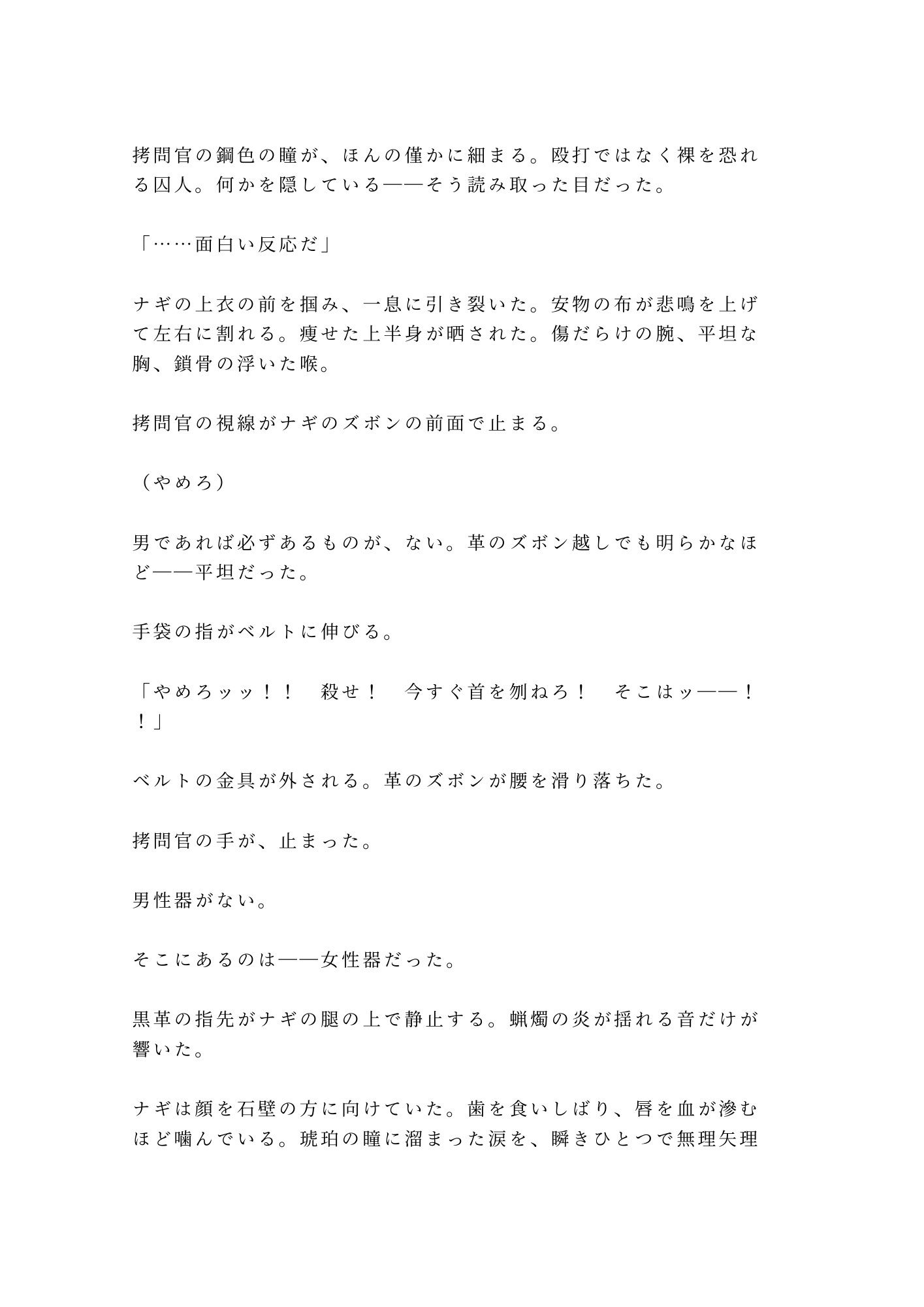 処刑台に送られるはずだったカントの盗賊が「面白い身体をしているな」と国王直属の拷問官に地下牢で尋問される話 - サンプル画像 4