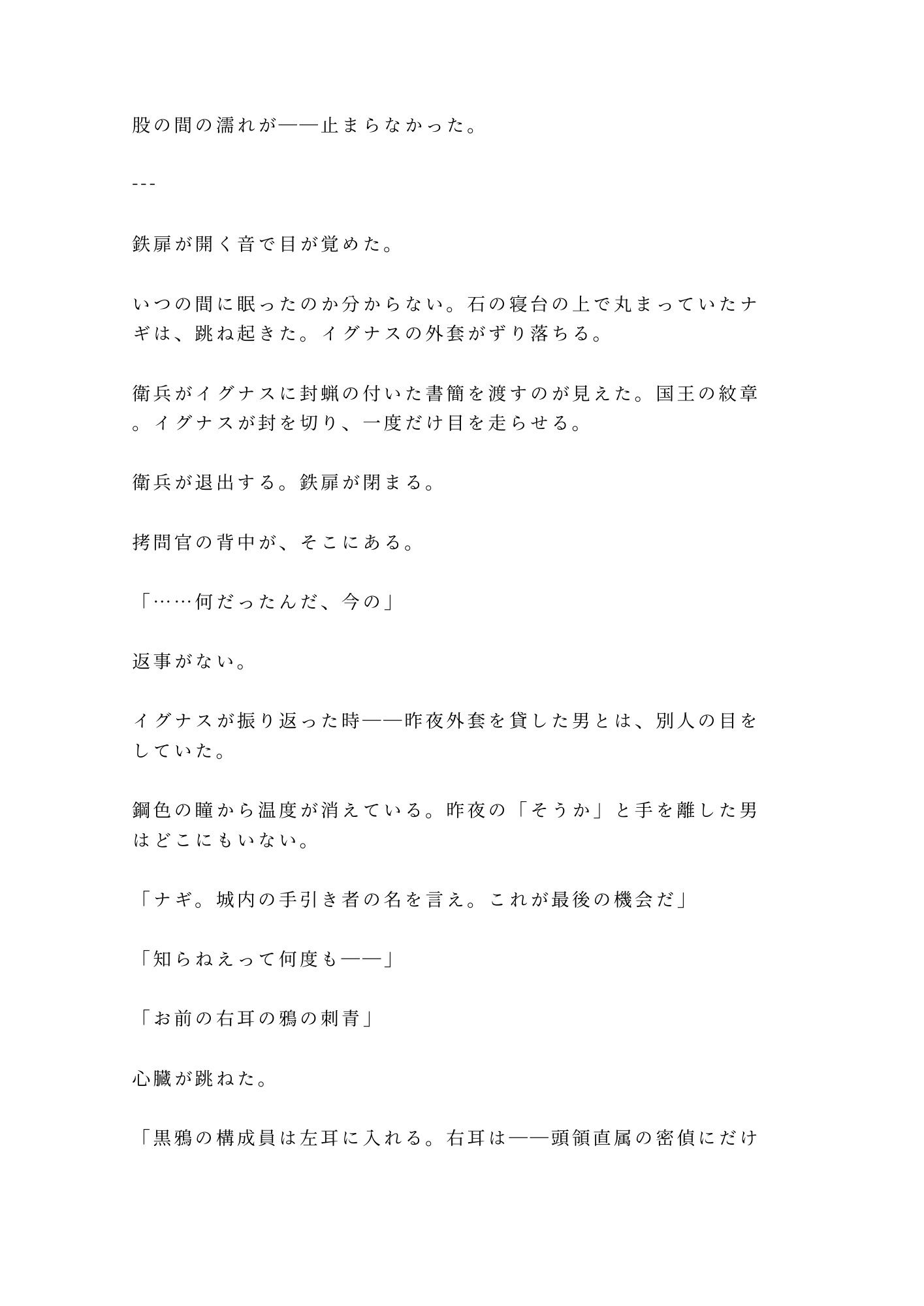 処刑台に送られるはずだったカントの盗賊が「面白い身体をしているな」と国王直属の拷問官に地下牢で尋問される話 - サンプル画像 9