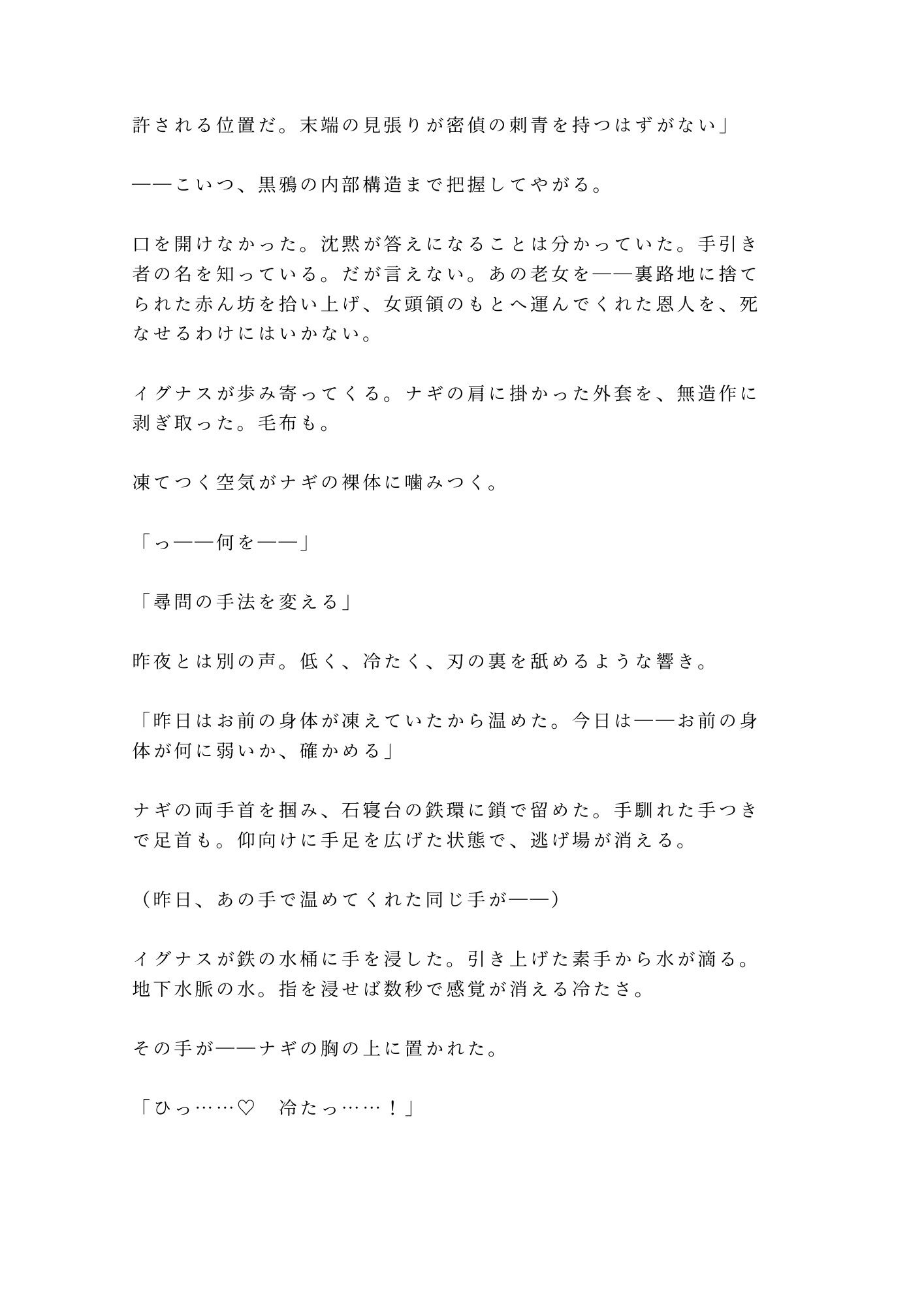 処刑台に送られるはずだったカントの盗賊が「面白い身体をしているな」と国王直属の拷問官に地下牢で尋問される話 - サンプル画像 10
