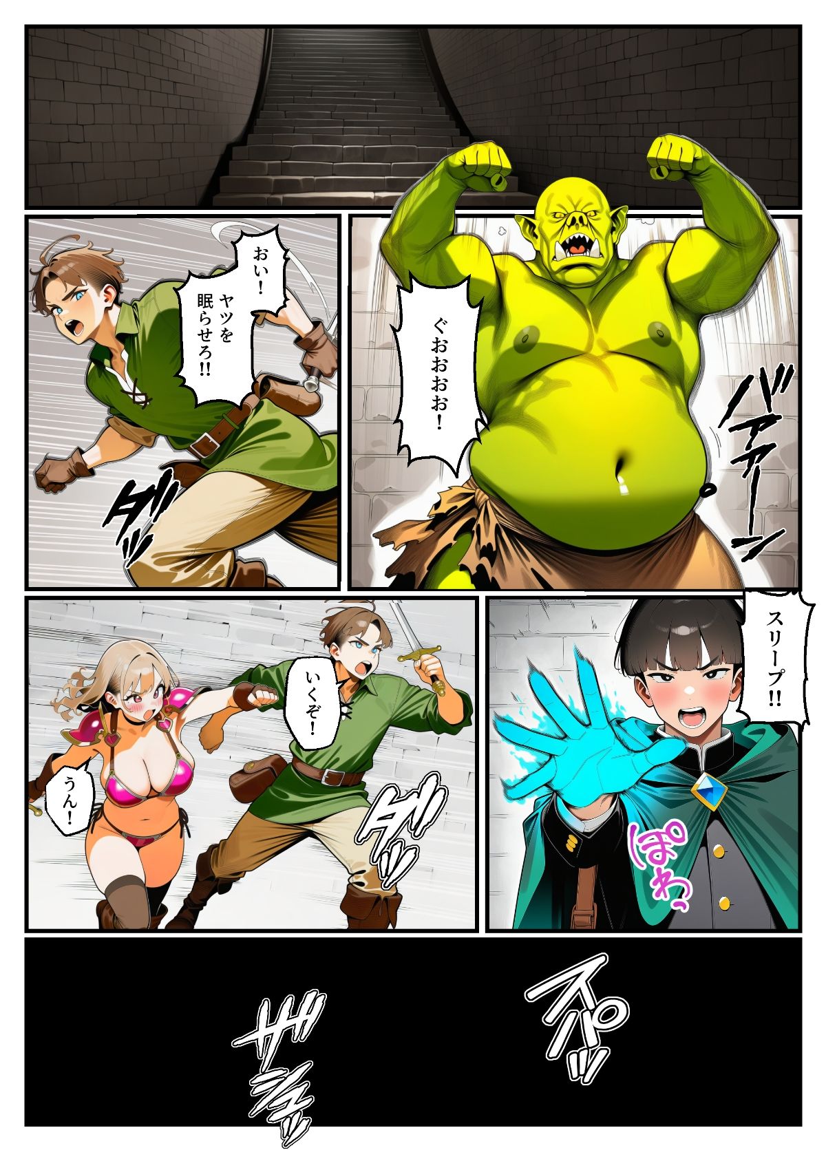 パーティメンバーのビキニアーマー生意気ギャルを魔法の力で寝取ります！【お試し版】 - サンプル画像 1