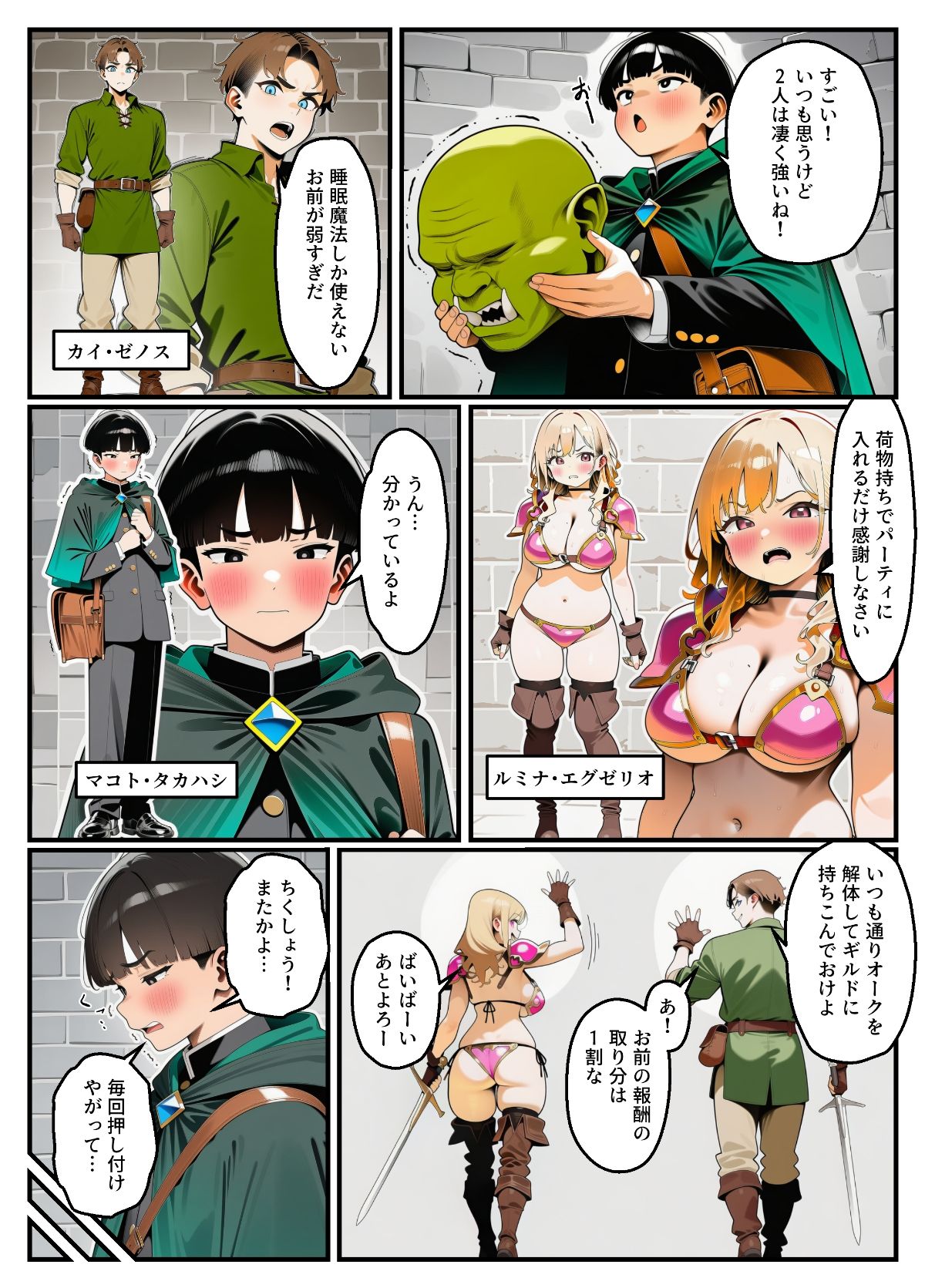 パーティメンバーのビキニアーマー生意気ギャルを魔法の力で寝取ります！【お試し版】 - サンプル画像 2