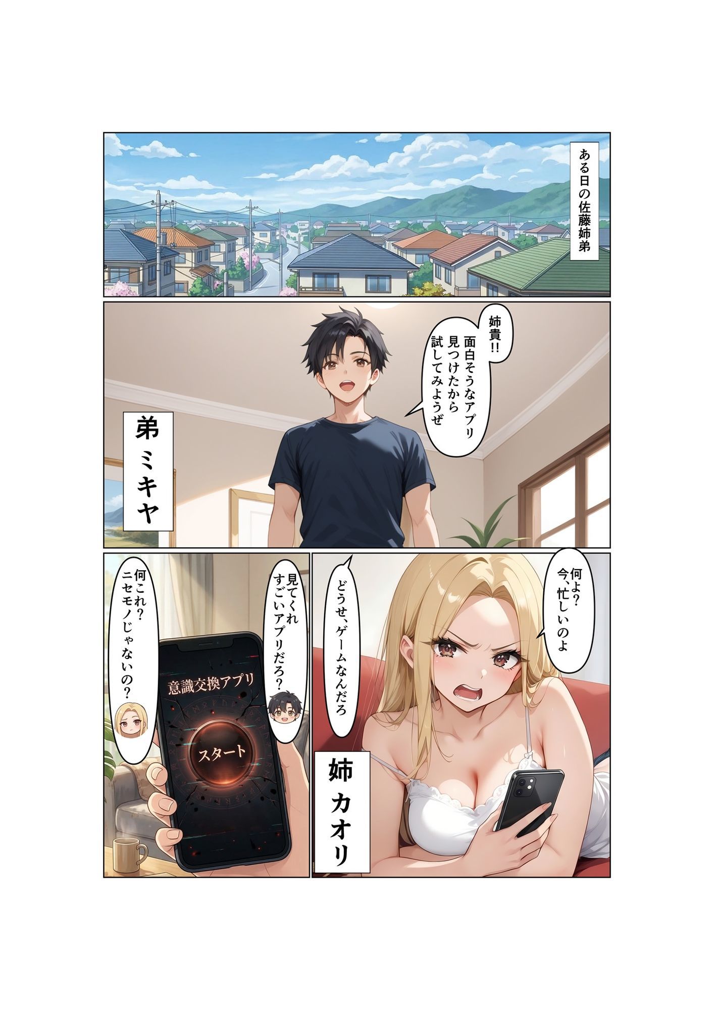 姉弟交換！！双子の弟は姉のカラダで女の快楽を知る - サンプル画像 1