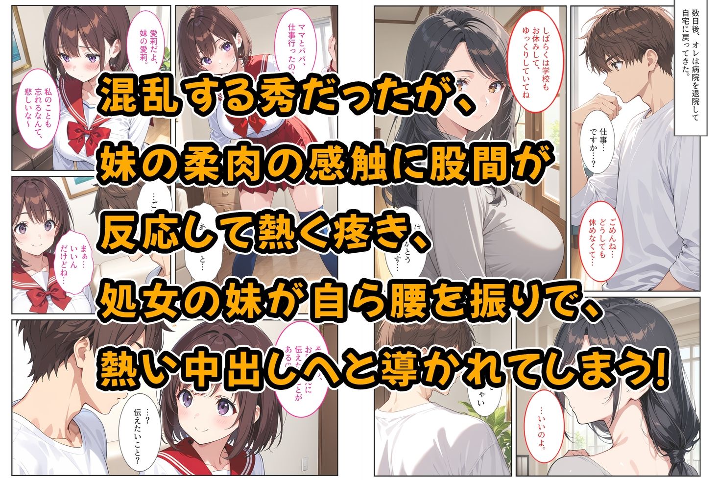 記憶喪失の兄を騙して中出しセックスをねだってくる爆乳妹〜たわわに実った妹おっぱいに欲情して我慢できない〜 - サンプル画像 5