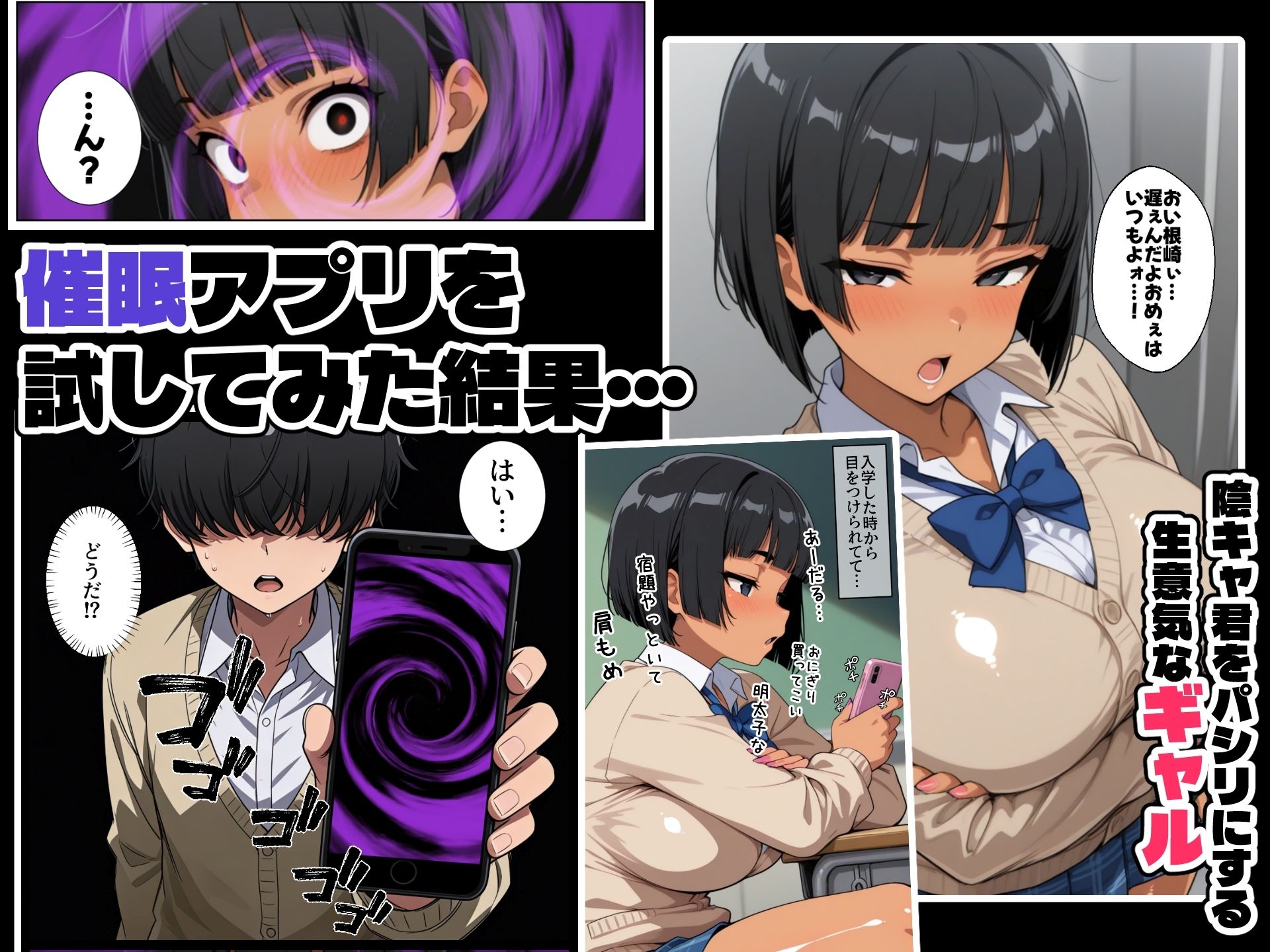 陰キャがギャル二人を催●アプリで完全支配 - サンプル画像 2