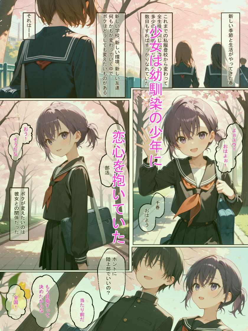 少女孕ませシリーズ  陸上少女編  ボクの好きだった幼馴染が寝取られて孕まされている！ - サンプル画像 1