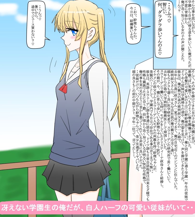 欧州帰りの可愛すぎる従妹と地味な学園生の俺 - サンプル画像 1