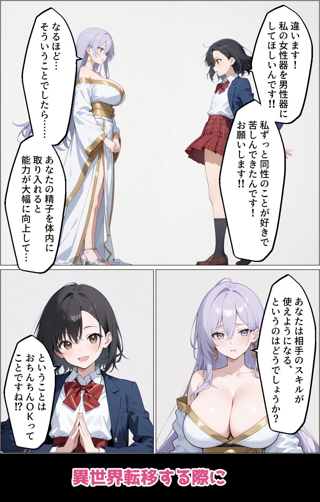 異世界転移でレズがペニスを手に入れてセックスで無双した件 - サンプル画像 3