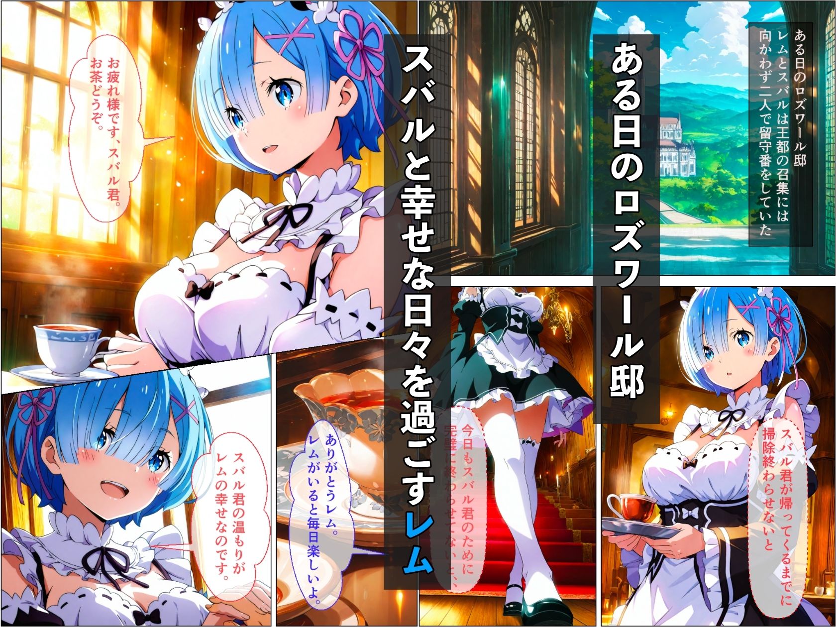 一途なレムがキモ男に弱みを握られて調教されて寝取られる話 - サンプル画像 1