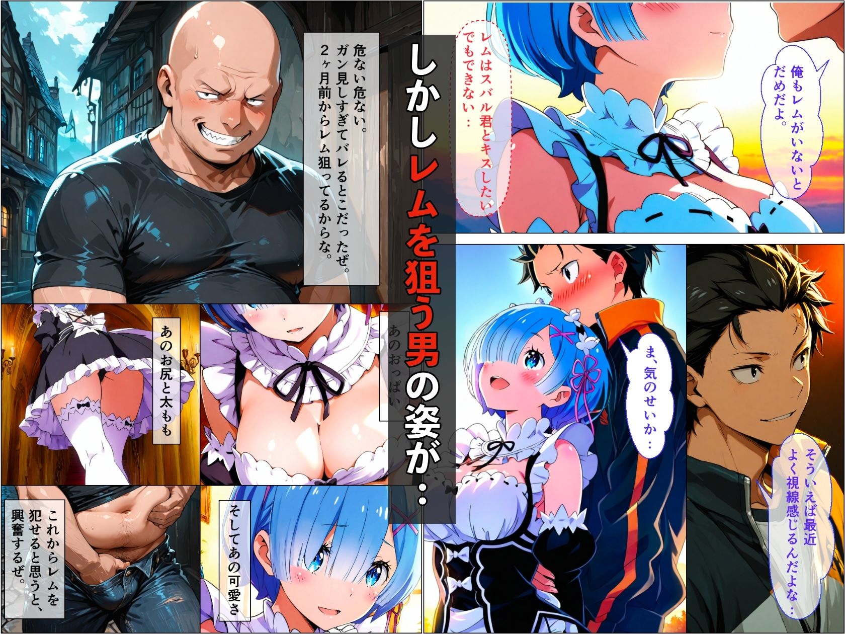 一途なレムがキモ男に弱みを握られて調教されて寝取られる話 - サンプル画像 2