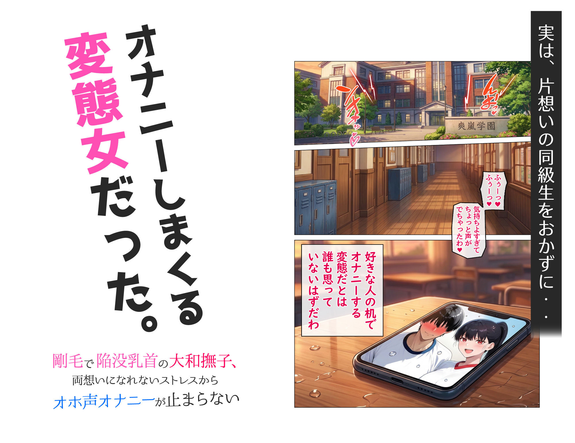 剛毛で陥没乳首の大和撫子、両想いになれないストレスからオホ声オナニーが止まらない - サンプル画像 3