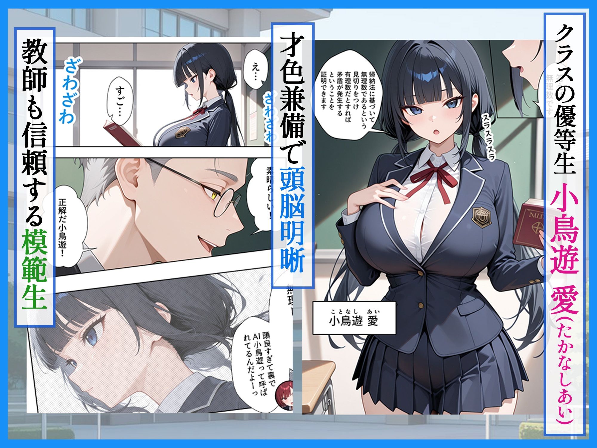 優等生の裏の顔 大好きな先生の弱味を握って寸止めの果てに中出しさせる話 - サンプル画像 1