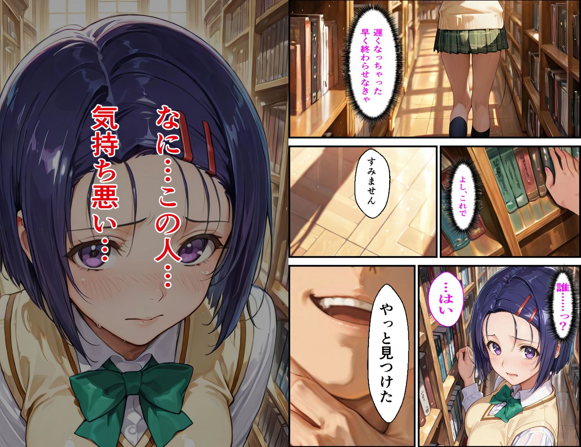 放課後の西連〇春菜の悲劇 2【図書室編】ー消せない過去と動画の鎖 - サンプル画像 1