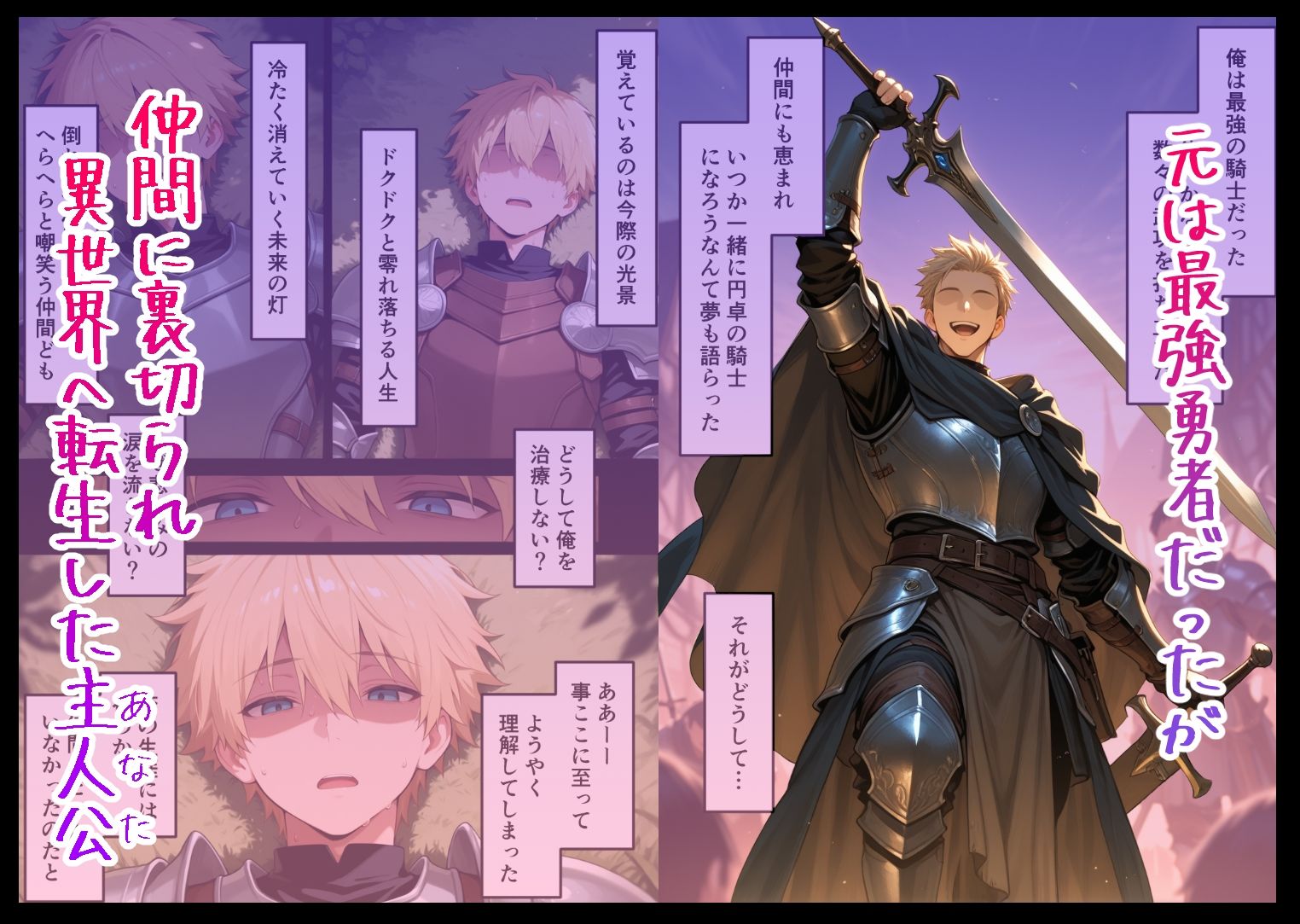 異世界転生したら最強勇者は最弱になった このヒロインに強●中出し 追撃プレス 女騎士編 - サンプル画像 1