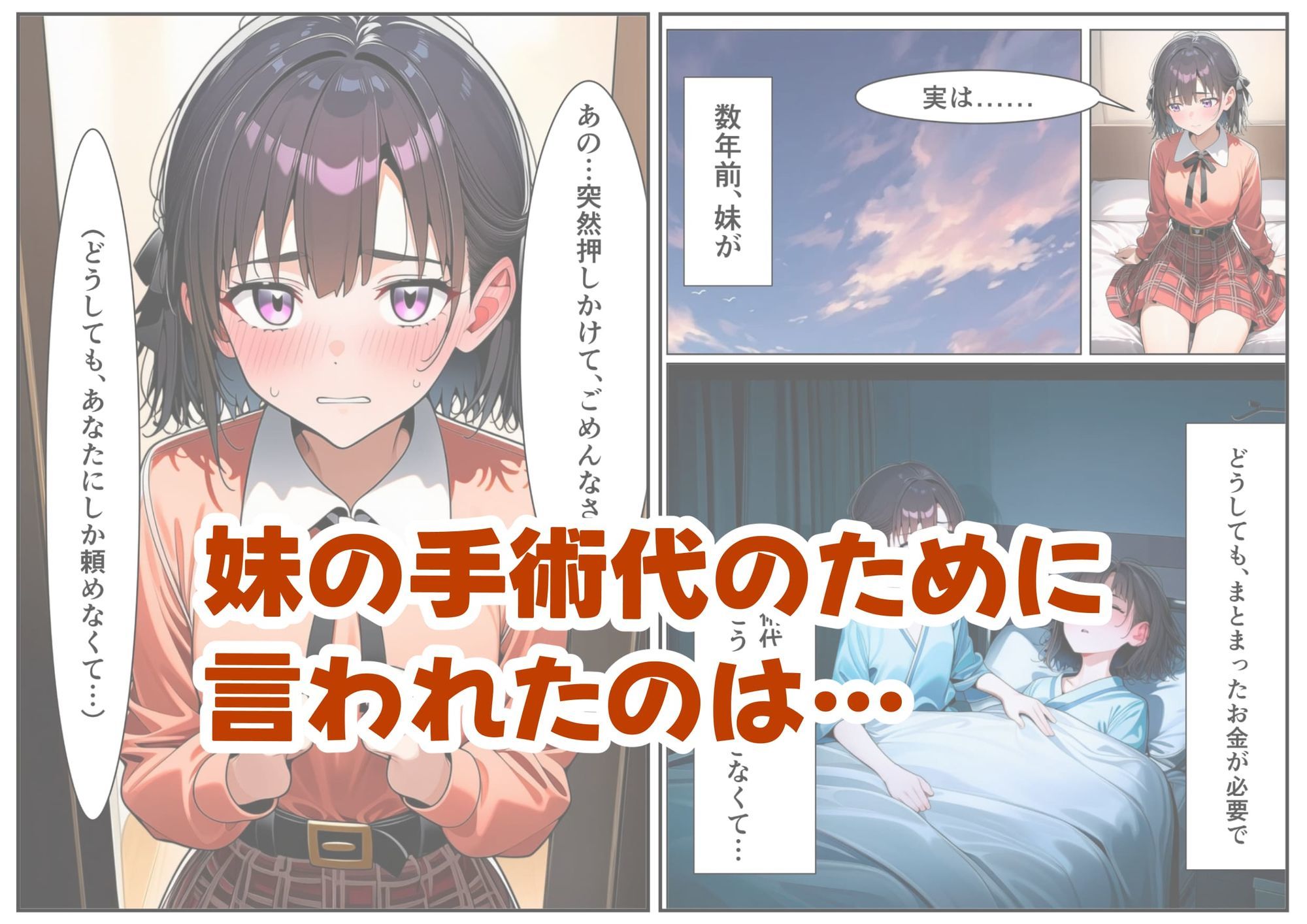 妹の手術代のために…最低な条件を呑んだ清楚なお姉ちゃんが、屈辱と快楽に溺れて堕ちるまで。 - サンプル画像 1