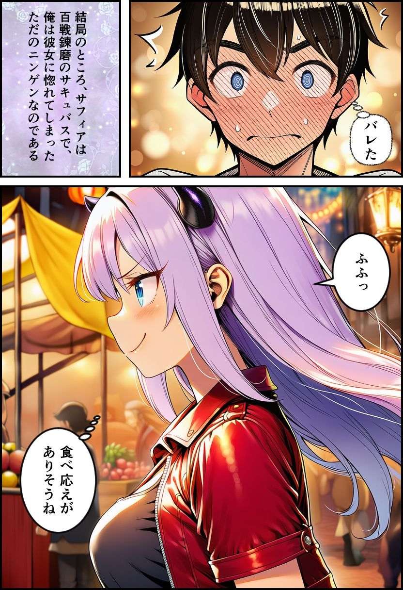 命懸けで戦った日の夜、 惚れたサキュバスを犯し、犯●れ、 全て出し切って……彼女の胸で眠りに落ちるまで。 - サンプル画像 2