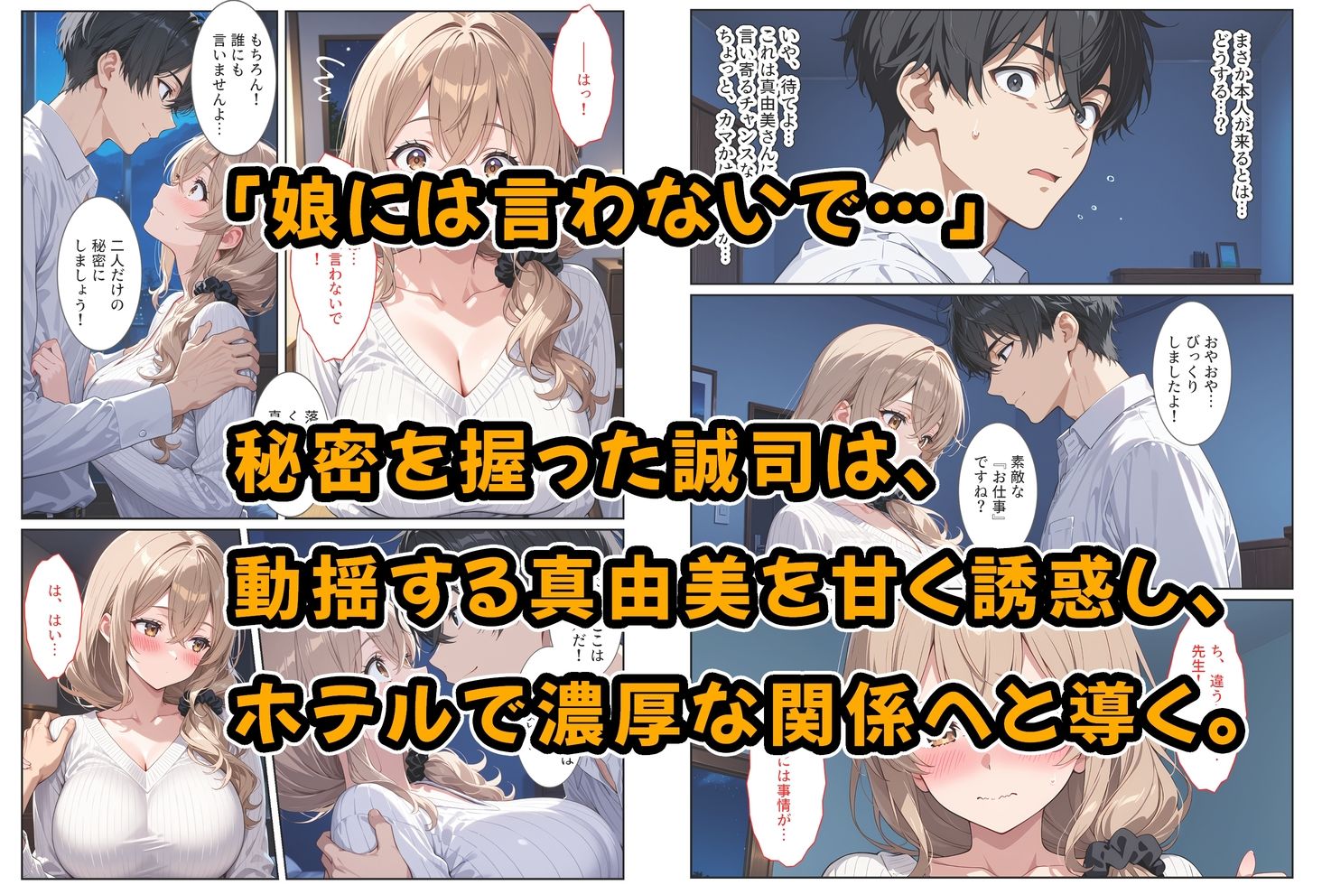 デリヘル呼んだら教え子のママが来たので孕ませました〜娘も一緒に種付けて腹ボテ家族に〜 - サンプル画像 4