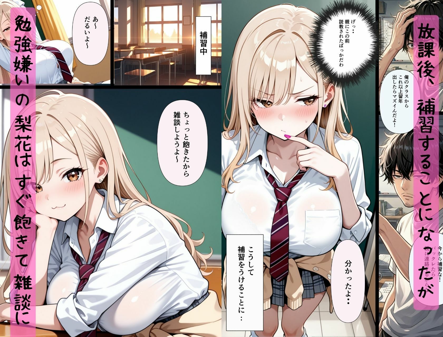 成績超悪の生意気ギャルは実は処女。放課後の補習で担任に「えっち教えて？」とおねだりし、完堕ちする話。 - サンプル画像 2