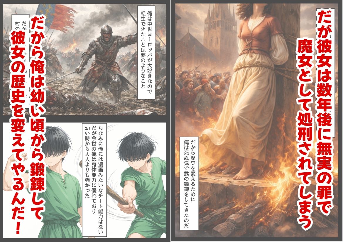 ジャンヌダル●の幼馴染に転生した俺は、彼女の悲惨な歴史を変える！！ - サンプル画像 2