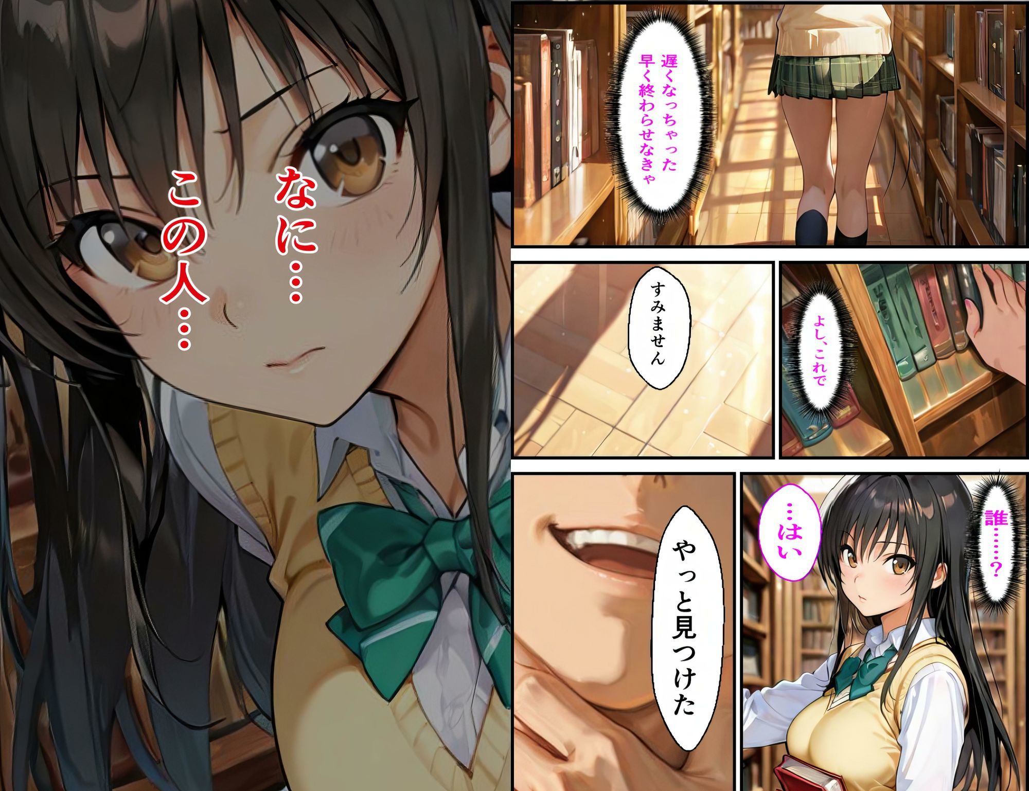 放課後の古手〇唯の悲劇 2【図書室編】ー消せない過去と動画の鎖 - サンプル画像 1