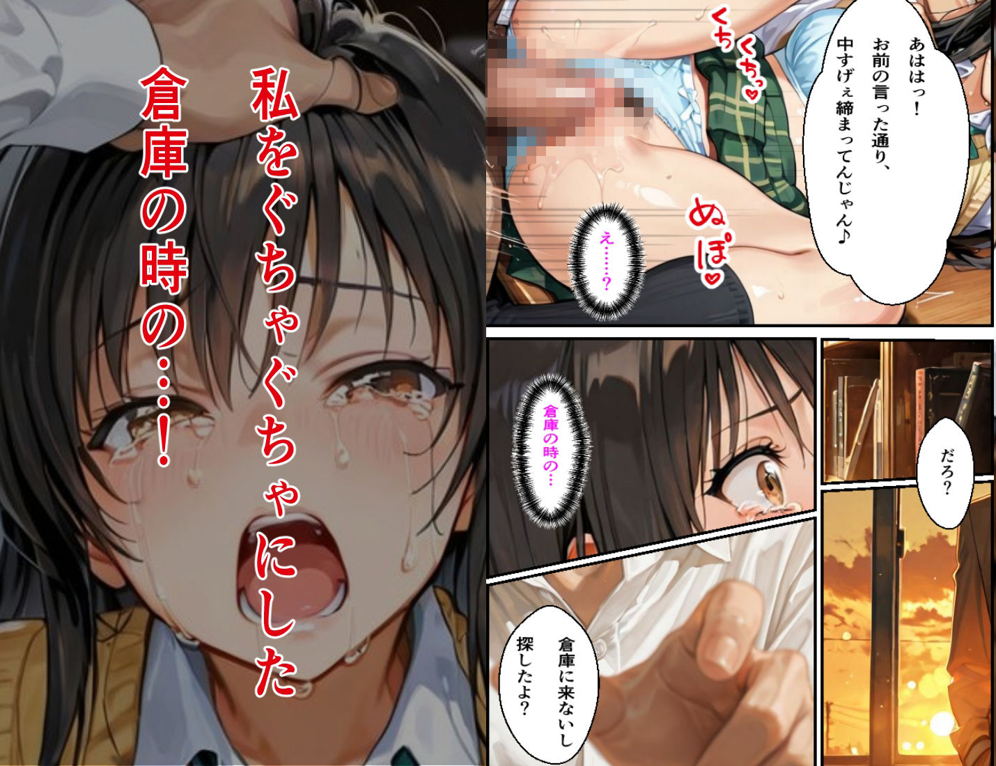 放課後の古手〇唯の悲劇 2【図書室編】ー消せない過去と動画の鎖 - サンプル画像 9