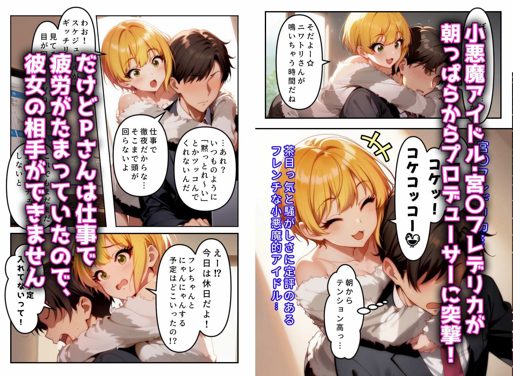 発情アイドルとペロリストP。癒しのサキュバス☆ぼんじゅ〜る - サンプル画像 2