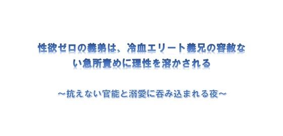 性欲ゼロの義弟は、冷血エリート義兄の容赦ない急所責めに理性を溶かされる    〜抗えない官能と溺愛に呑み込まれる夜〜 - サンプル画像 1