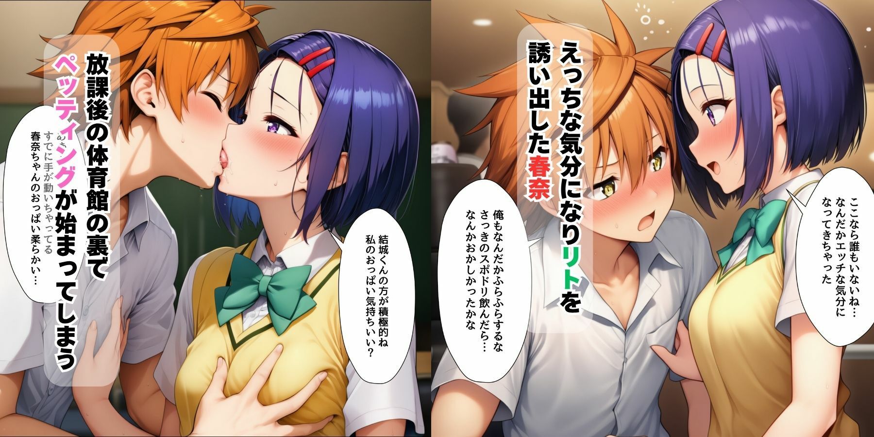 ハーレムな学園生活・春奈とモモとねっとり勢いえっち【お試し版】 - サンプル画像 2