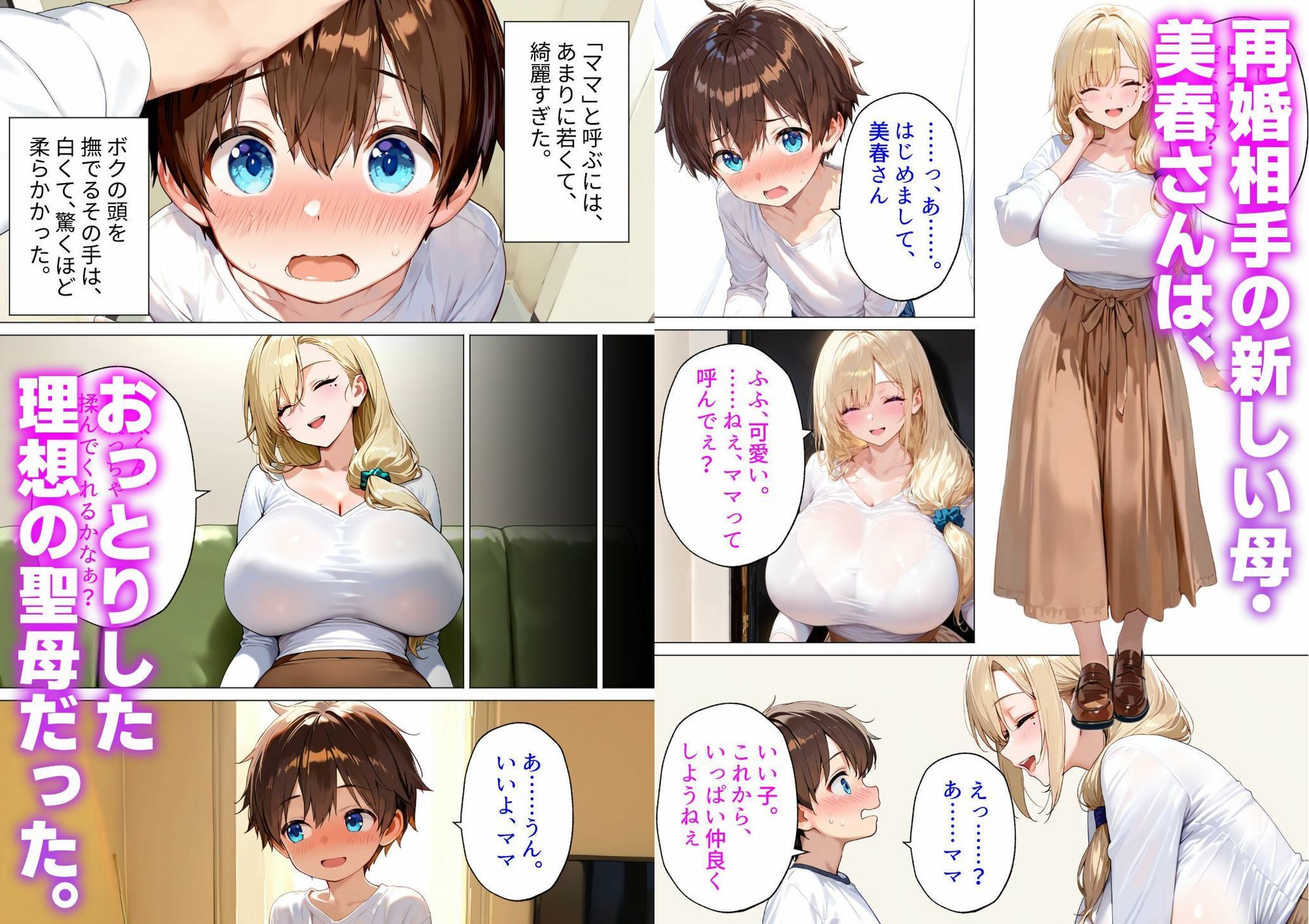 おっとり義母の赤ちゃん作り教育〜パパには内緒でボクを種馬にするギャルママの歪んだ愛〜 - サンプル画像 1